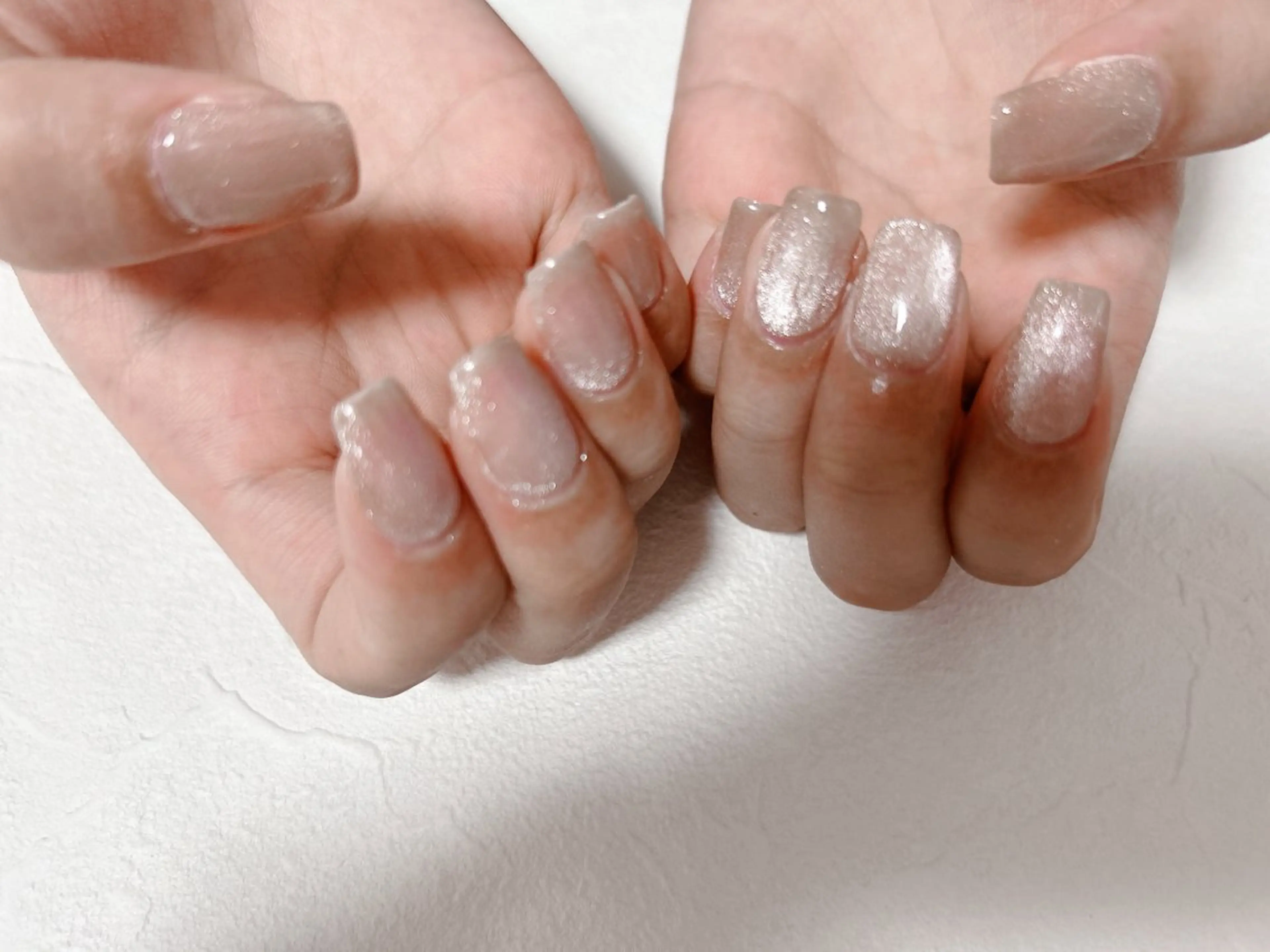 ネイル オーロラネイル フットネイル フレンチネイル ジェルネイル 韓国ネイル ハンドネイル Mogu nail 二子玉川のネイルデザイン