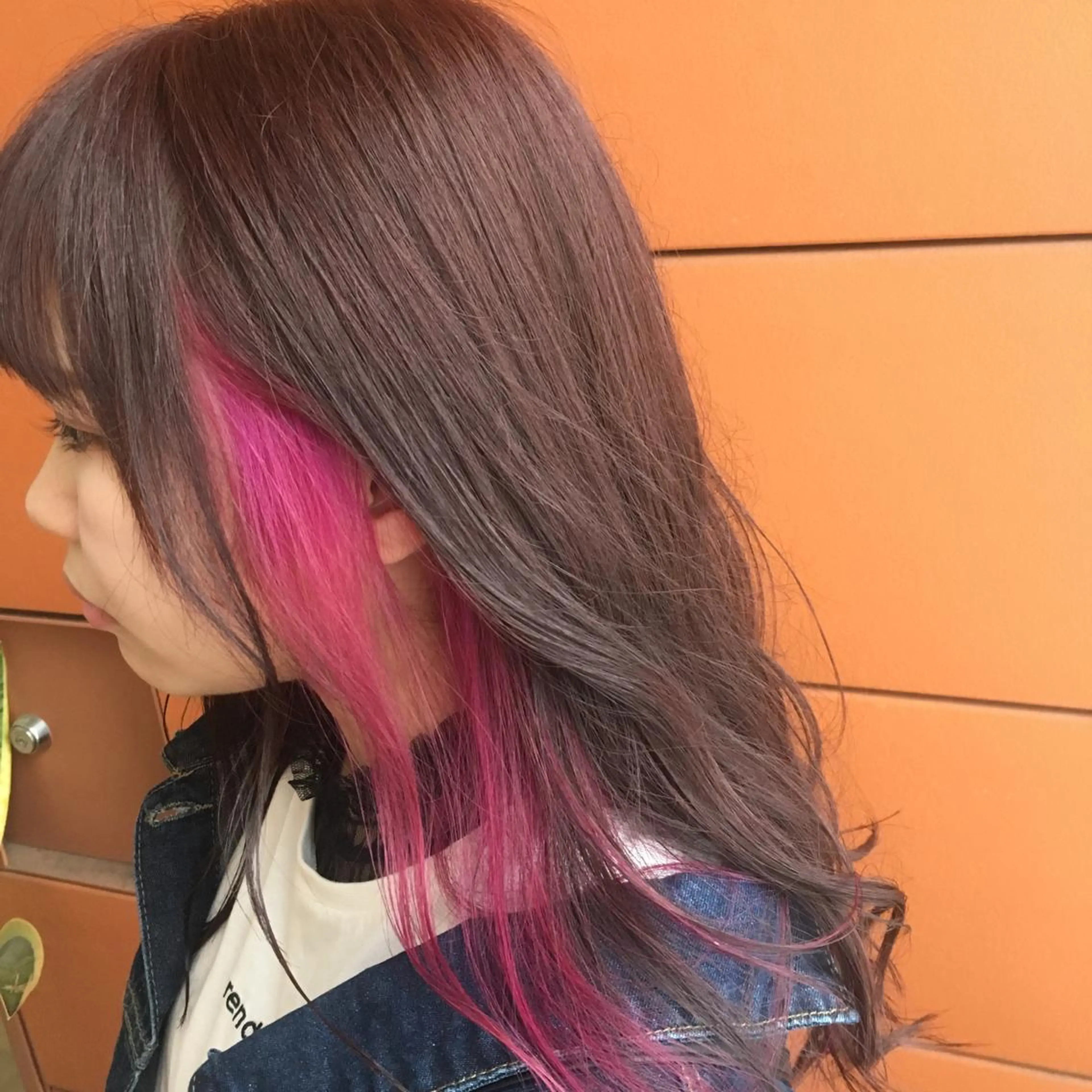 ロング カラー インナーカラー ピンクカラー ピンクパープル パープルカラー Minori【ミノリ】所属・井手 孔介のヘアスタイル