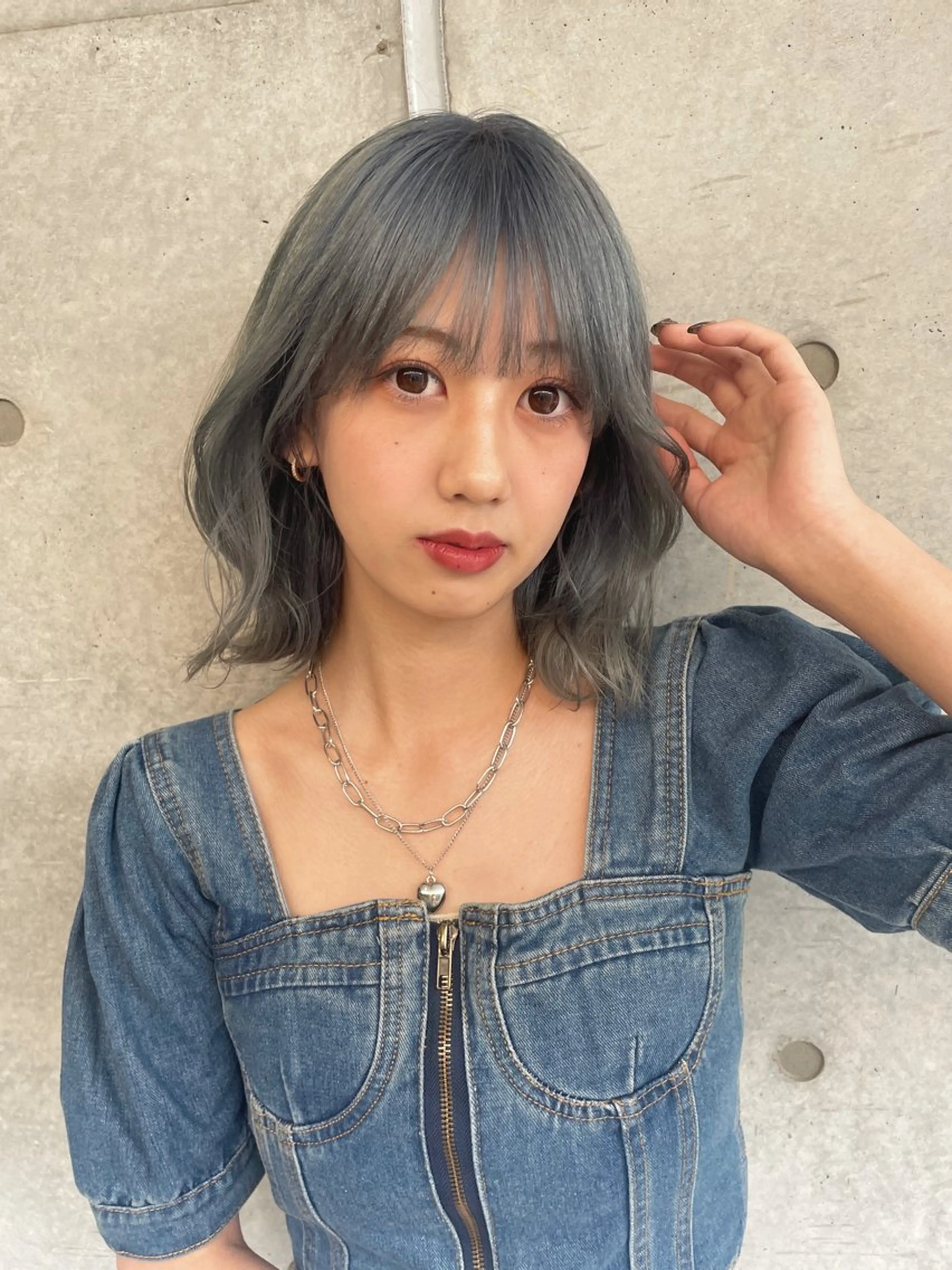 ミディアム カラー カット ヘアカラー トリートメント ヘアセット 韓国ヘア/レイヤー Londエレンのヘアスタイル