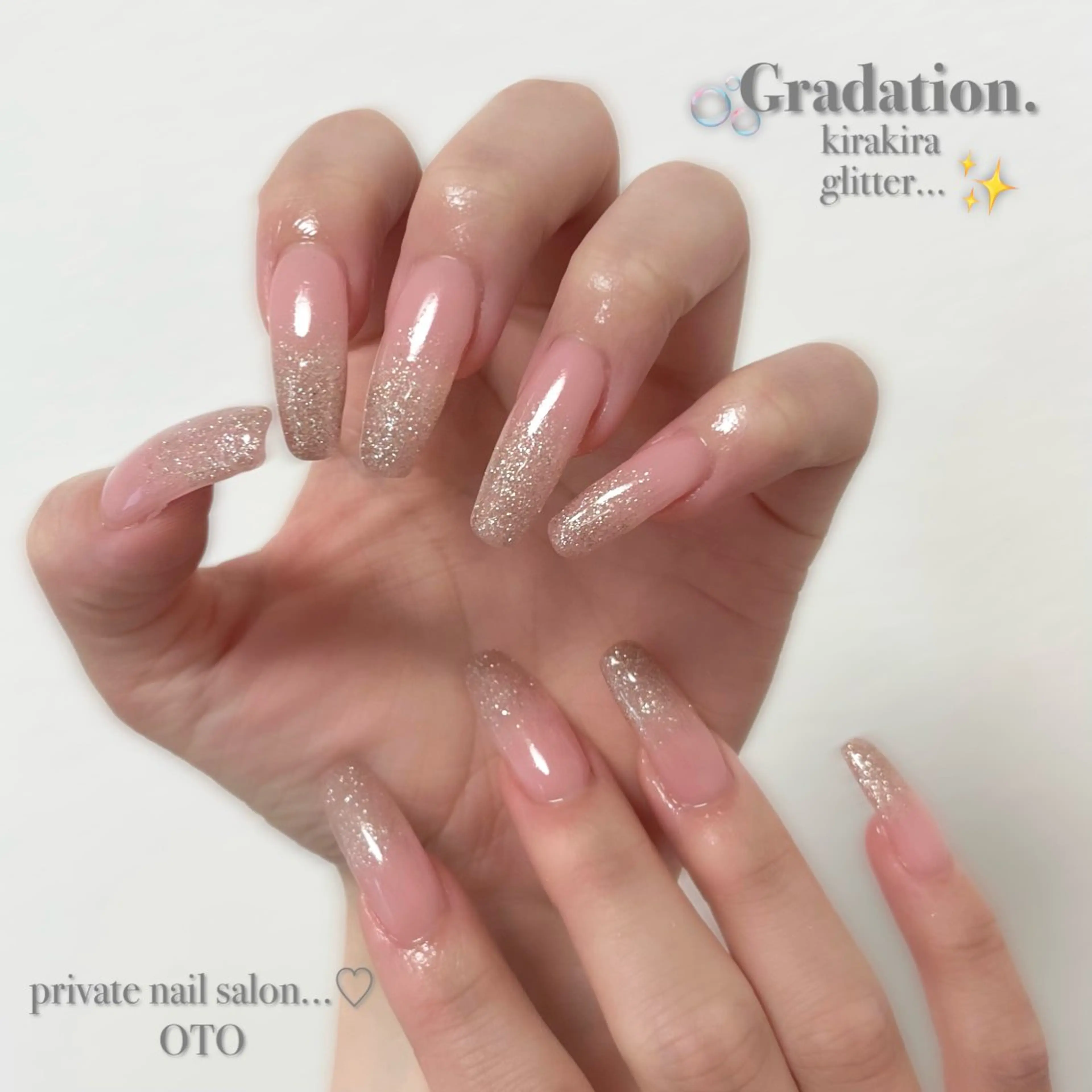 ネイル グラデーション ラメ(グリッター) ラメグラデーション ハンドネイル ayaca ♡のネイルデザイン