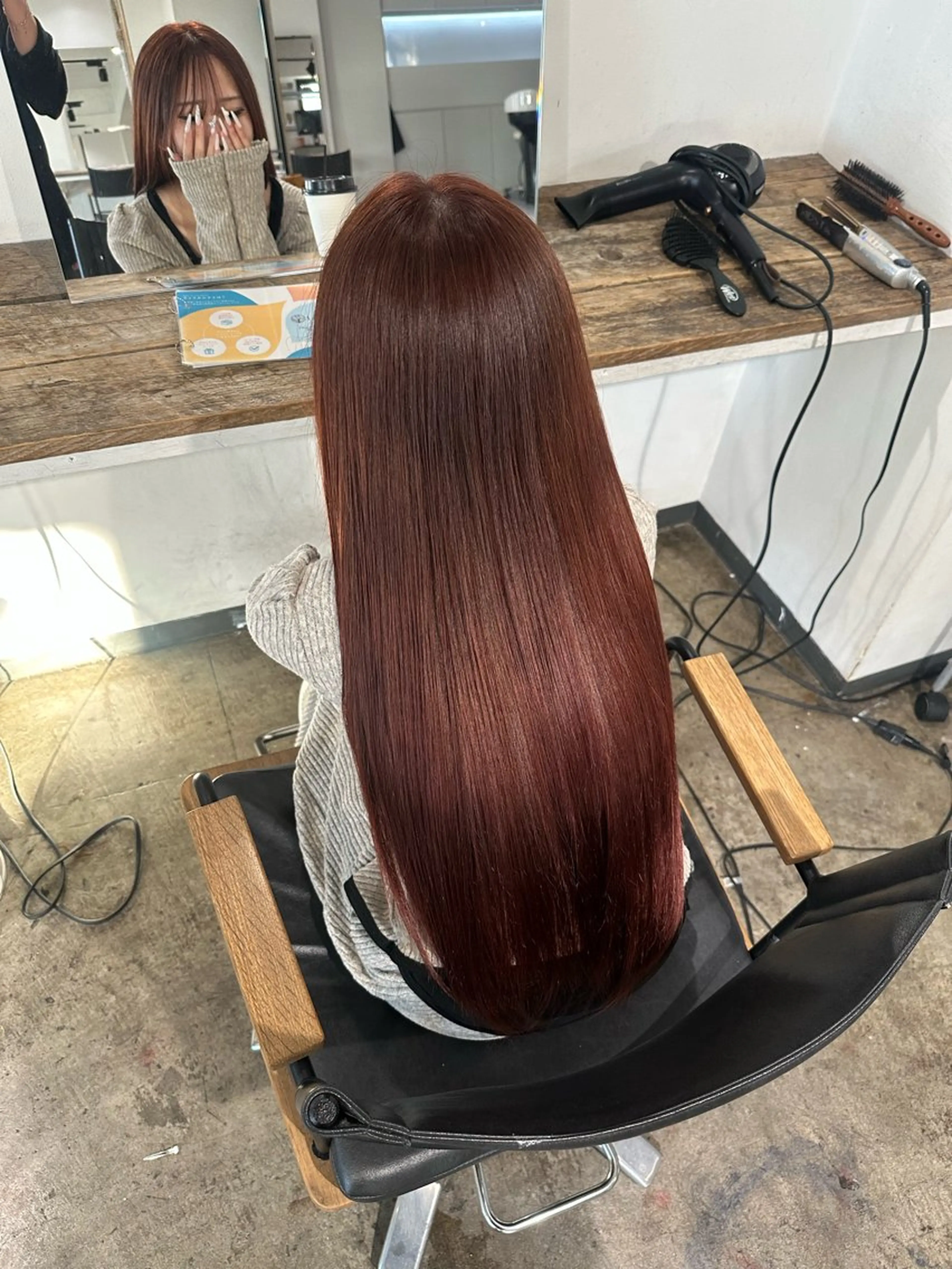 ロング カラー ブリーチ ブラウンカラー カシス ブリーチなしカラー ピンクカラー ヘアカラー 🕯平成/グランジ へア🕯HARUKAのヘアスタイル