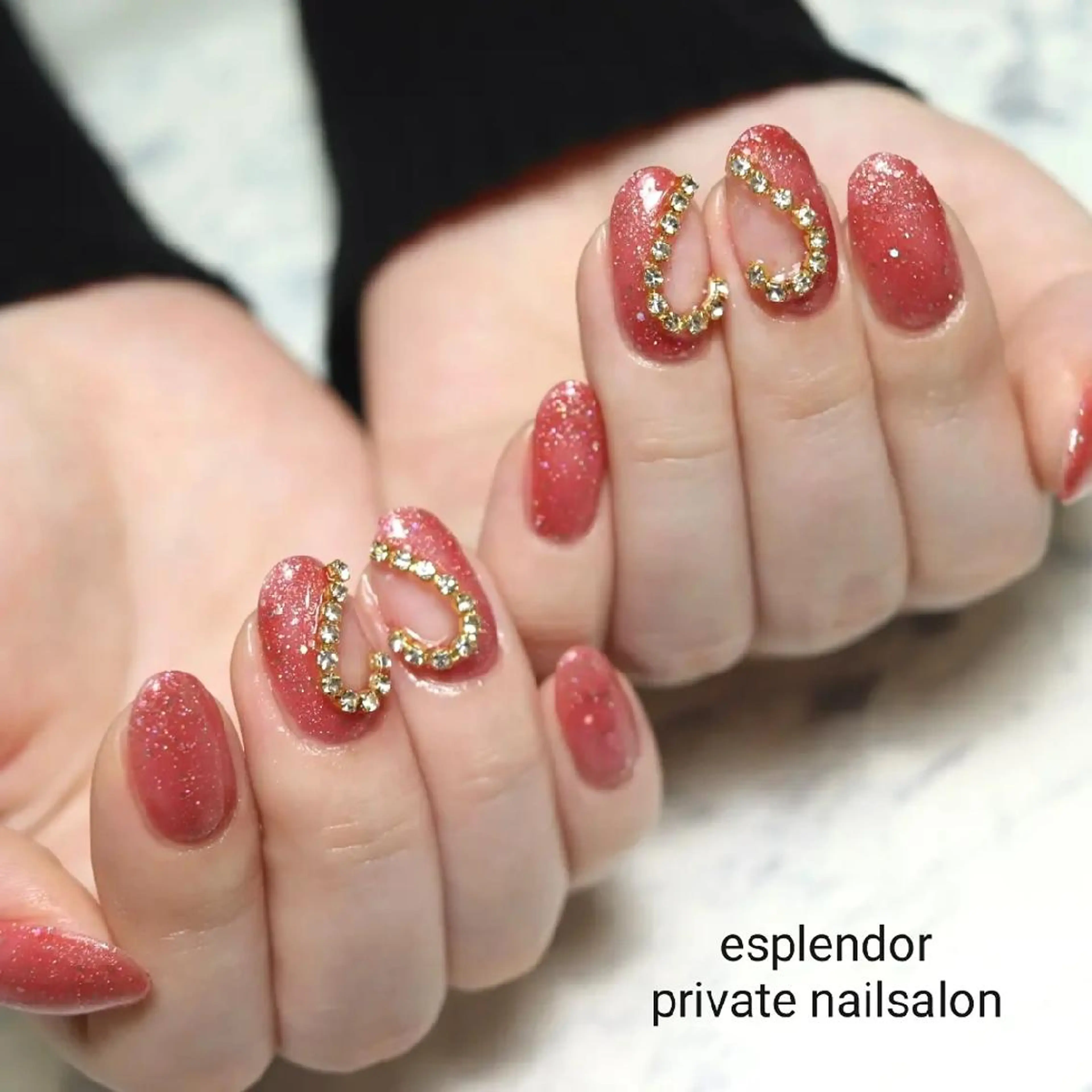 ネイル ハート ハンドネイル ハンドケア esplendor  エスプレンドル所属・esplendor  エスプレンドルのネイルデザイン