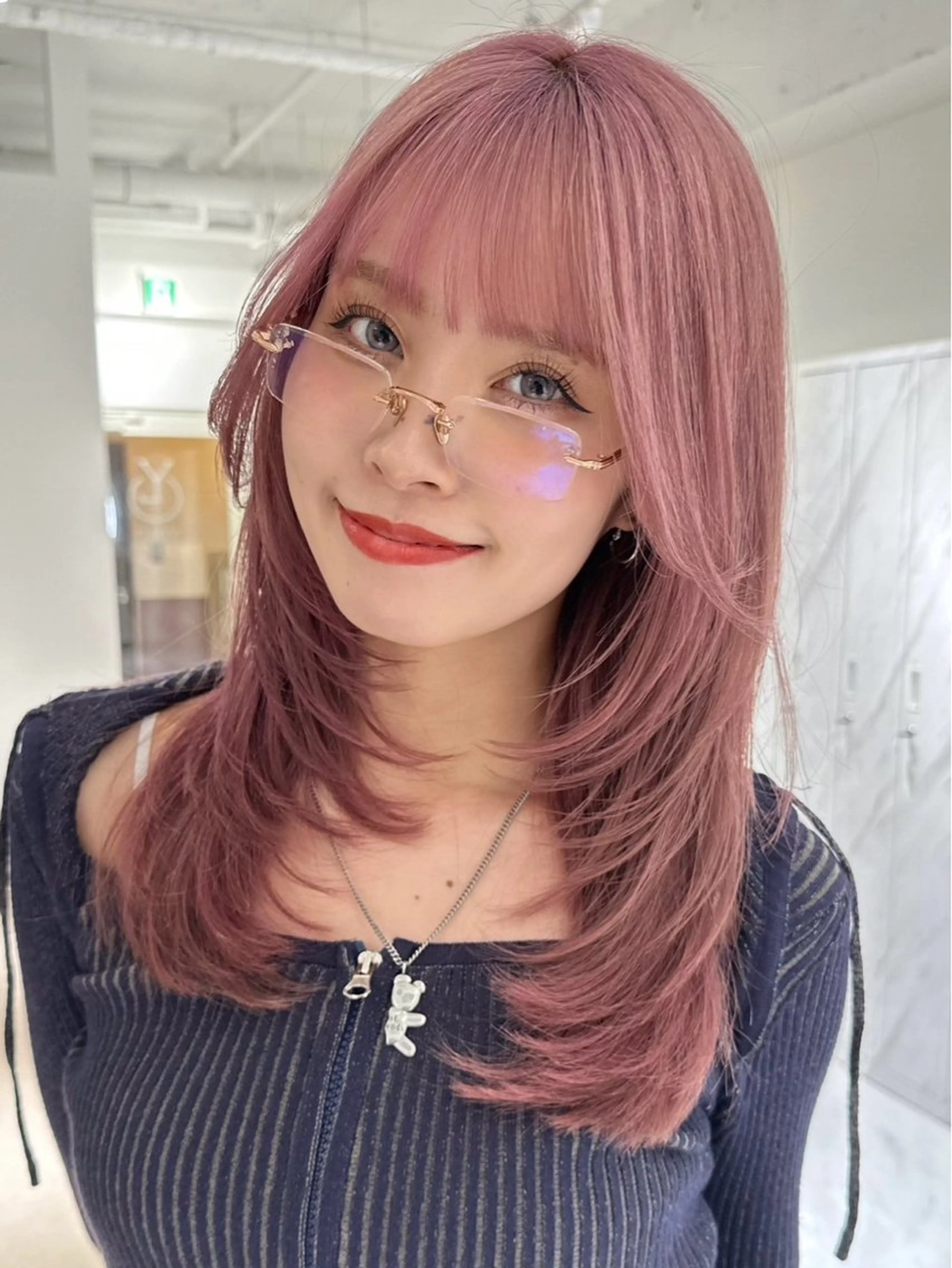 セミロング レイヤー/髪質改善/ ブリーチ/コタケのヘアスタイル