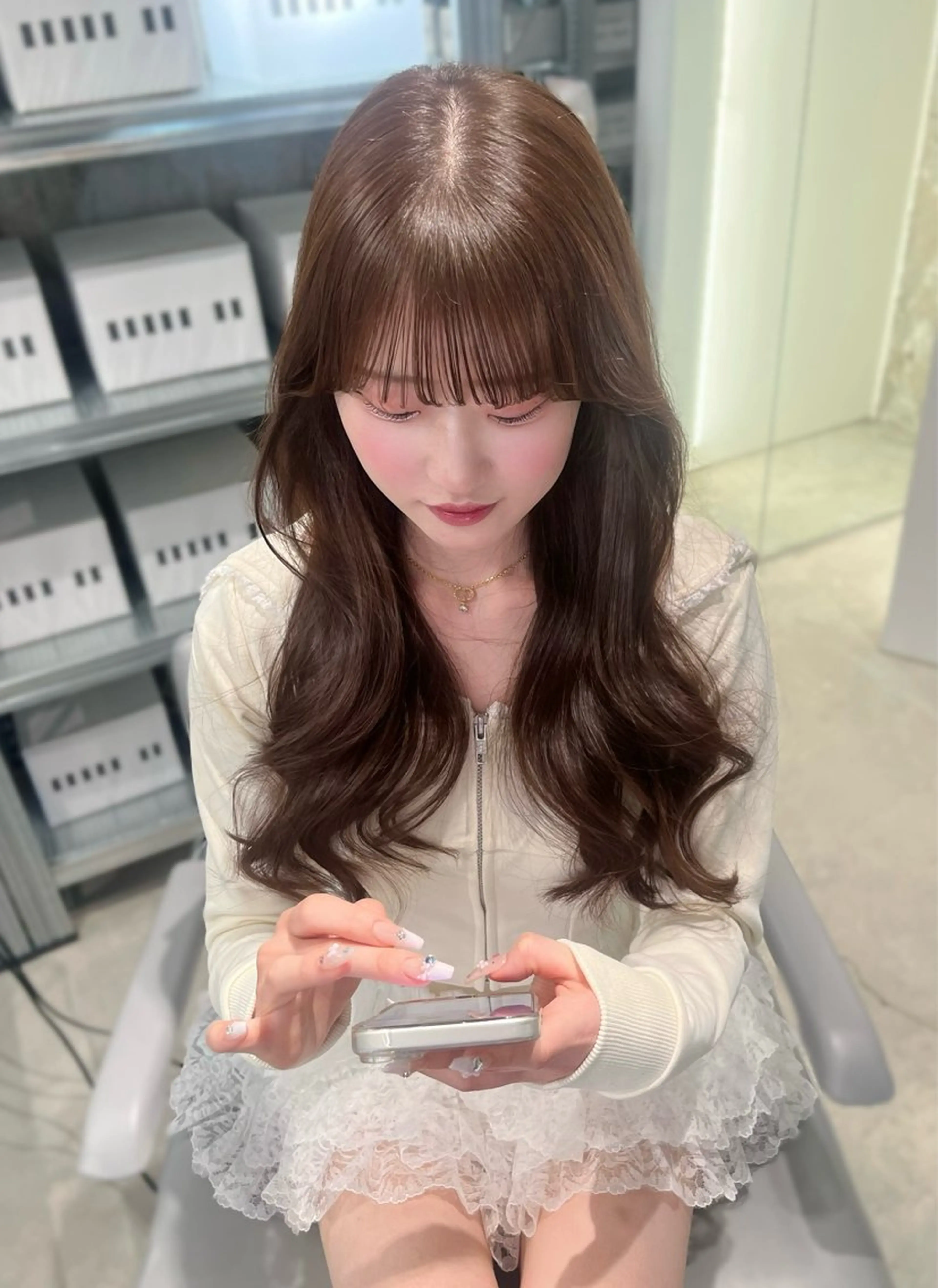 ロング カラー カット ヘアカラー トリートメント 髙木 由支奈のヘアスタイル