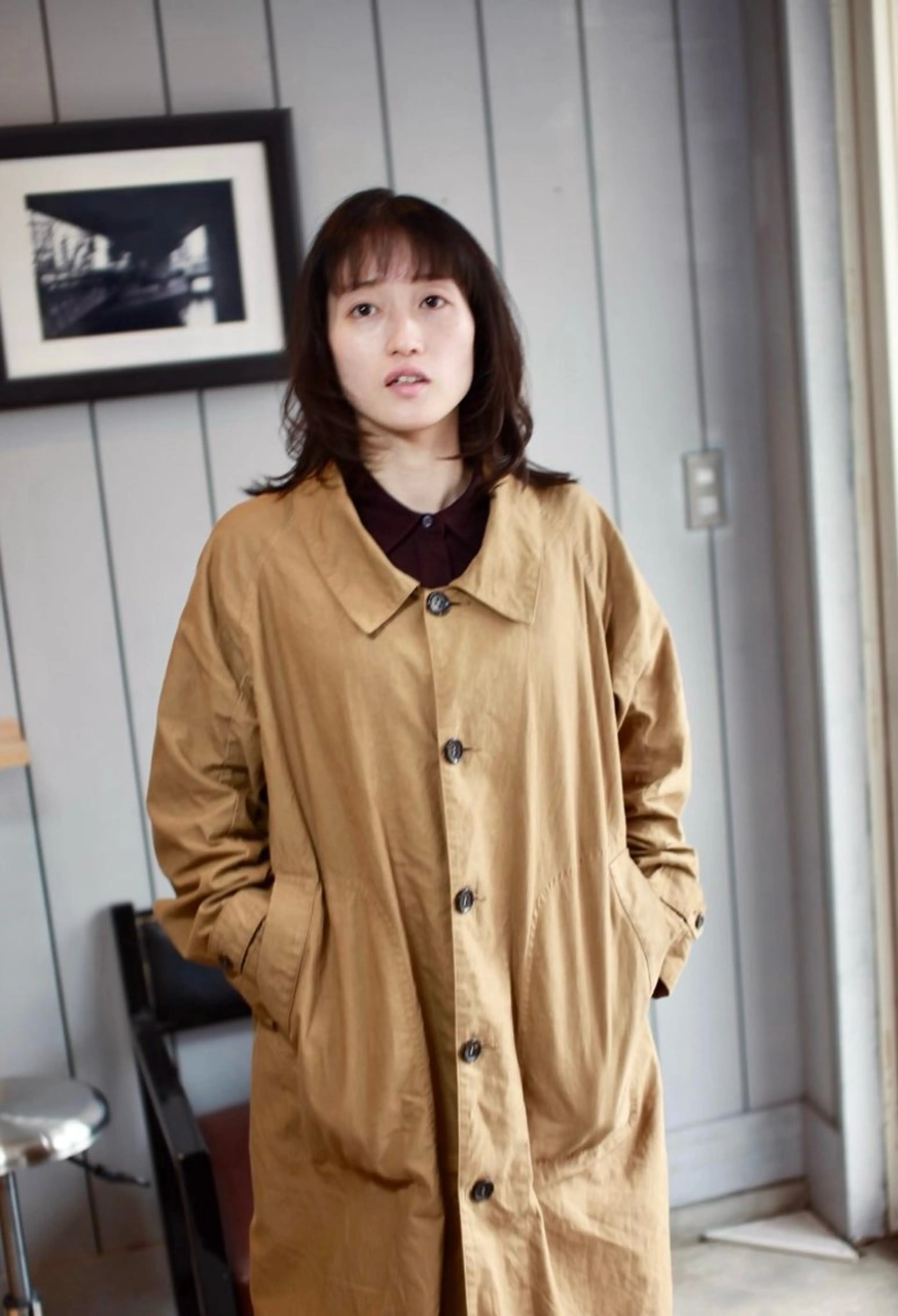 ミディアム パーマ カット パーマ トリートメント 大西 カズマのヘアスタイル