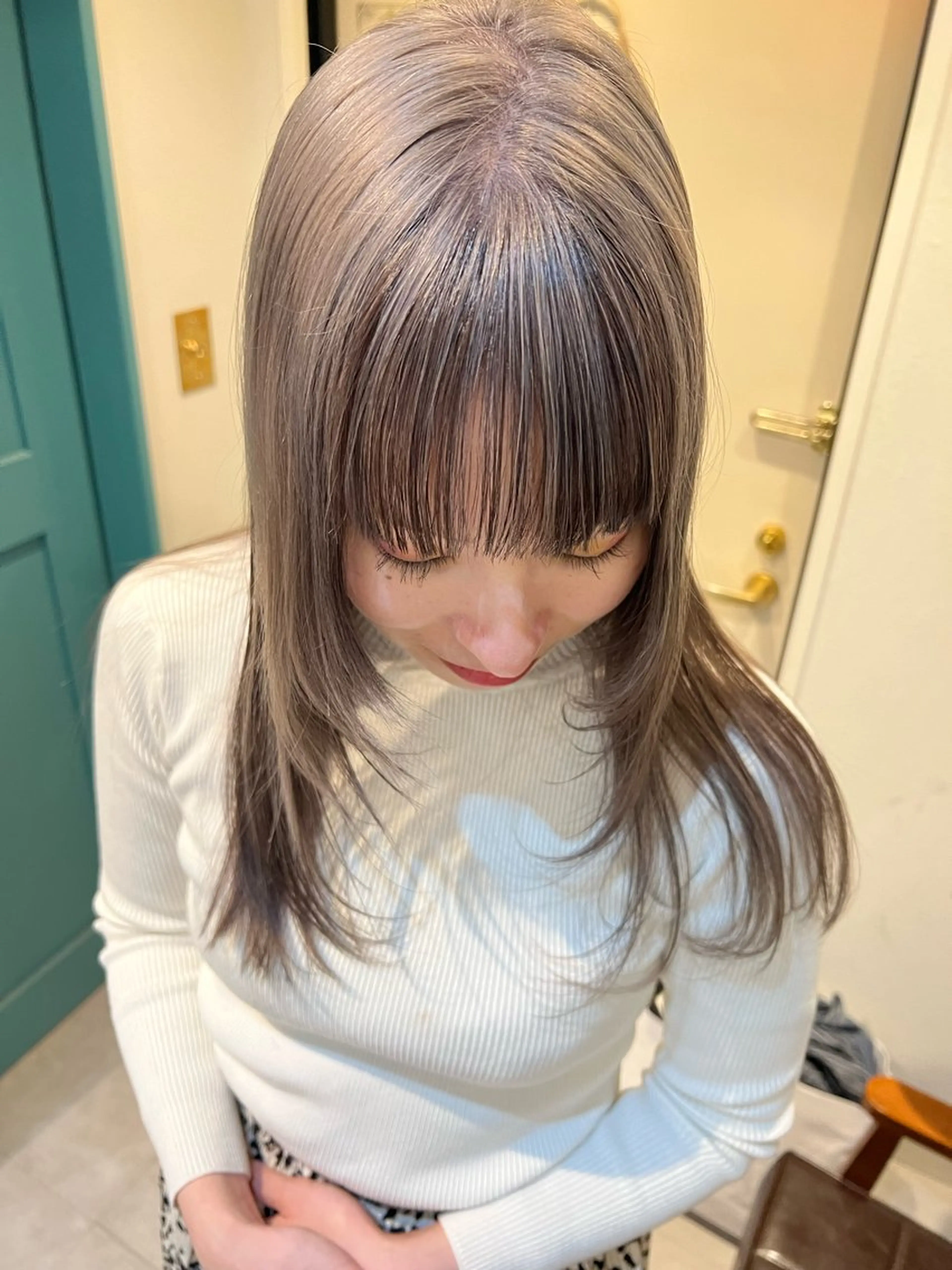 セミロング カラー ヘアカラー カラーパティシエ facce🌼ikoのヘアスタイル