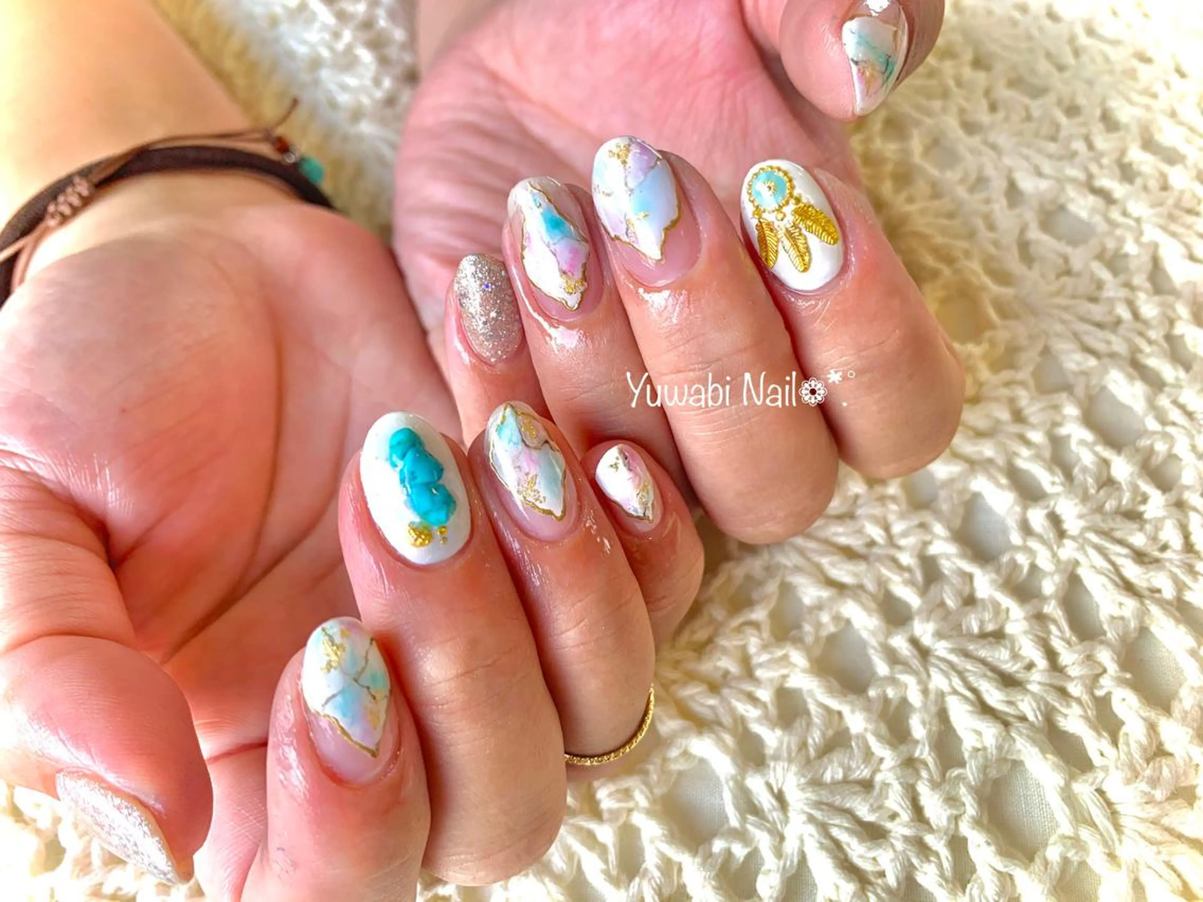 ネイル 夏ネイル ハンドネイル フットネイル Yuwabi Nail所属・Mimore ミモア 水戸のネイルデザイン