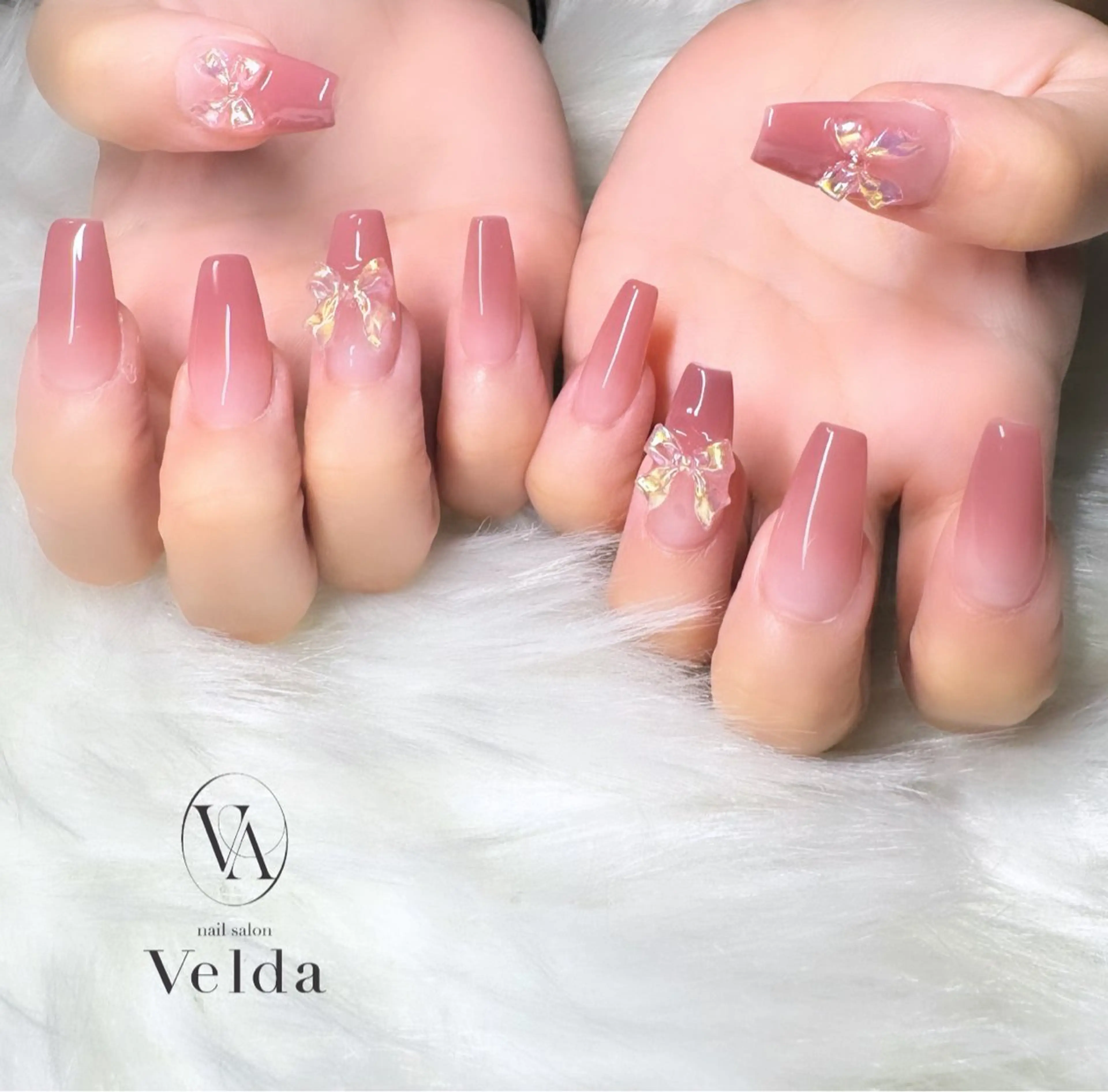 ネイル グラデーション ピンク 💎スカルプ💎 Velda(ベルダ)のネイルデザイン