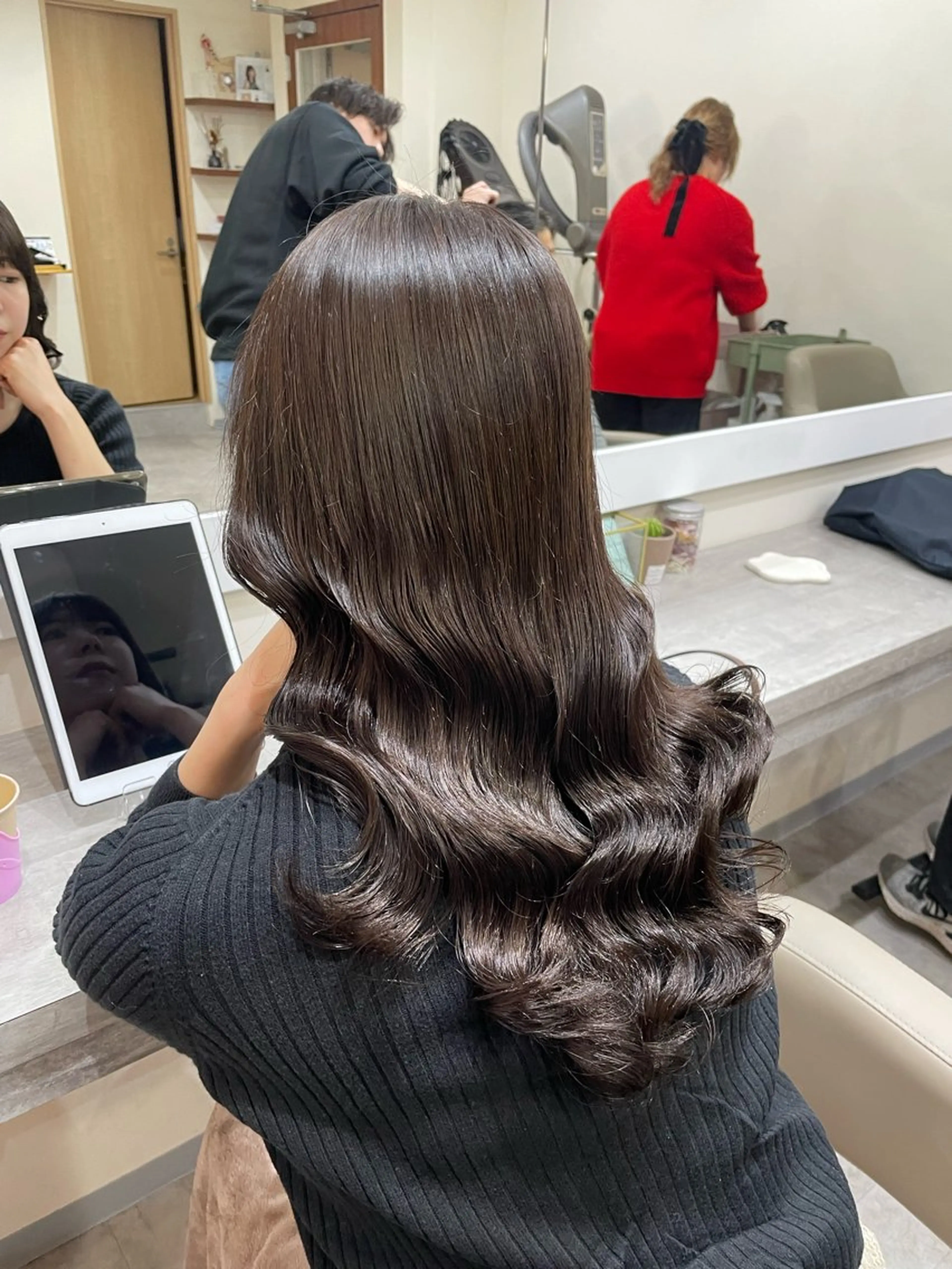 セミロング パーマ 韓国風パーマ/ヘア セット/店長みづきのヘアスタイル