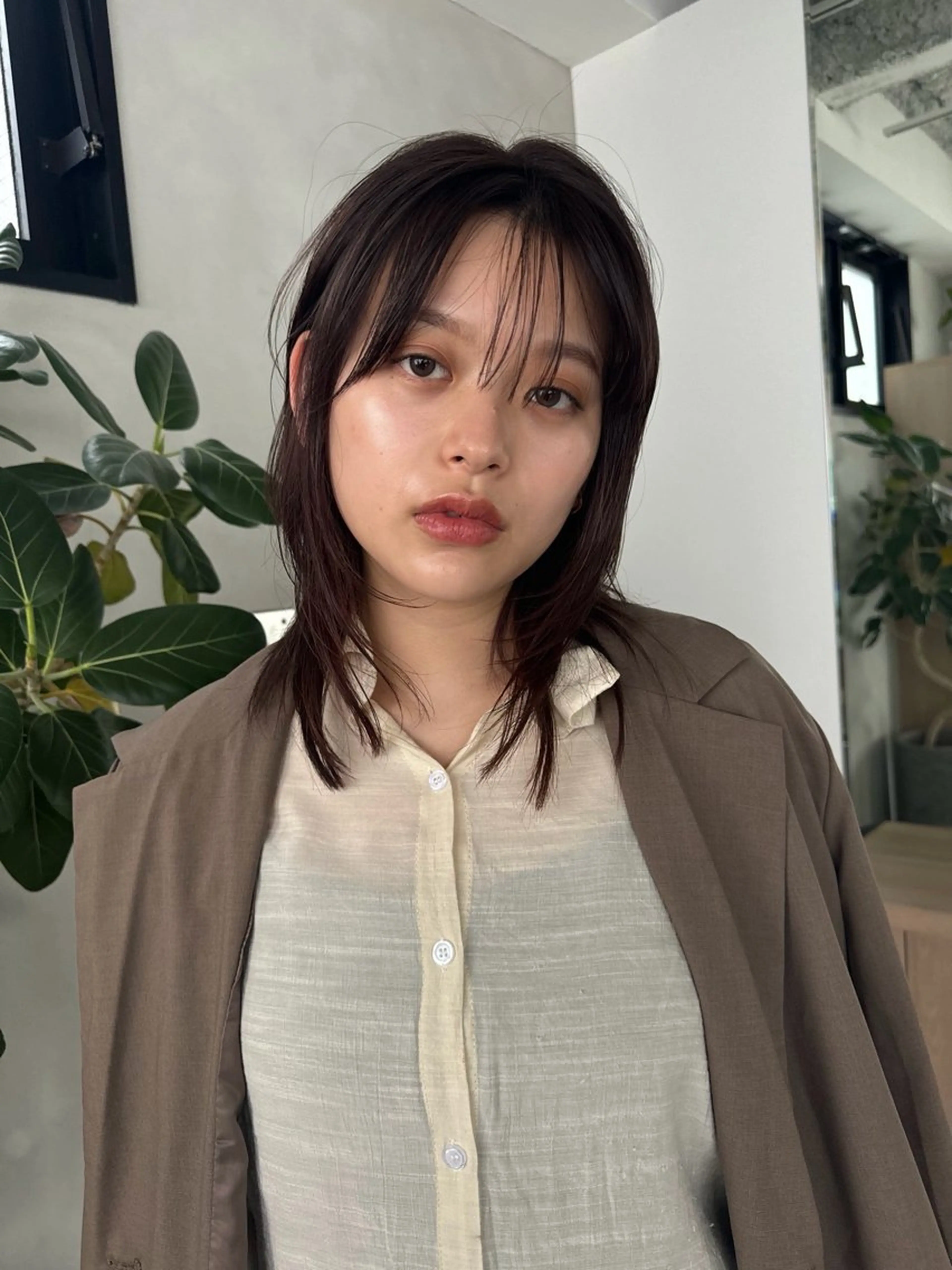 ミディアム 頭皮につけないカラー /白髪ぼかし/実加永のヘアスタイル