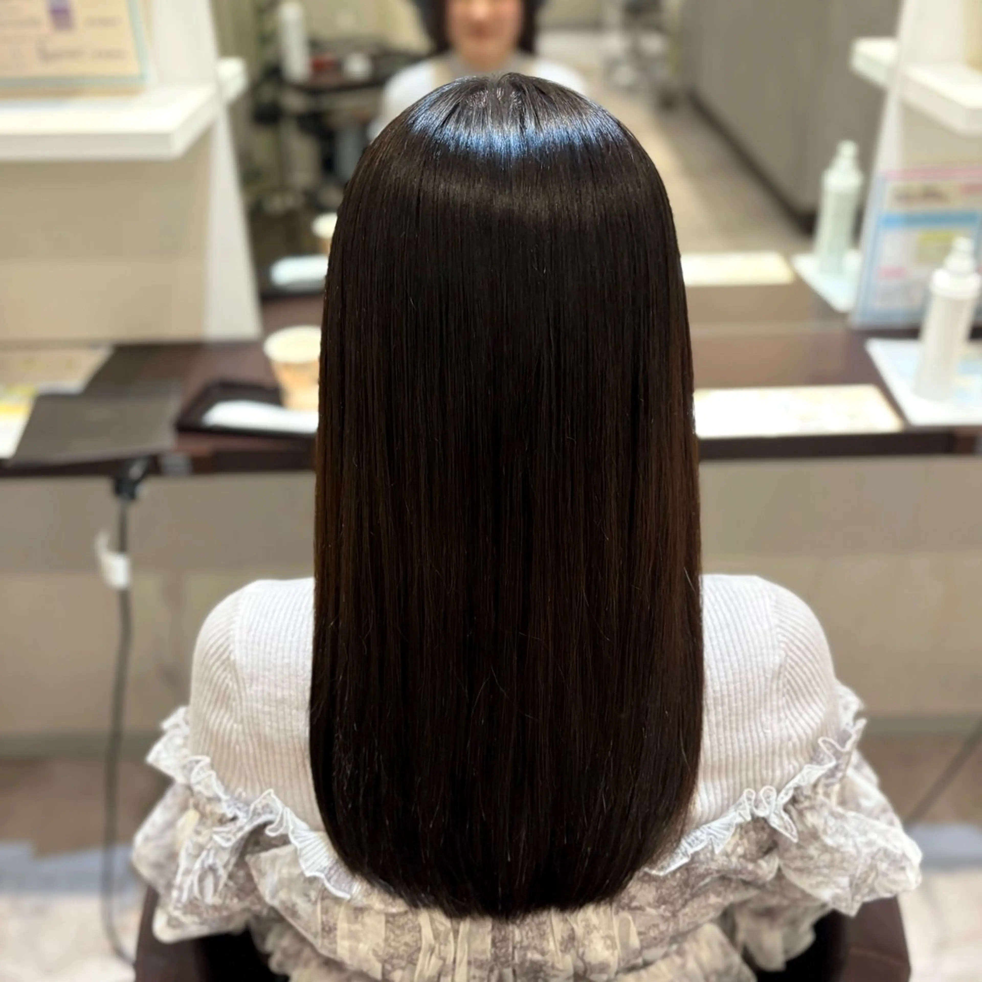 ロング カット 縮毛矯正 山下 ちひろのヘアスタイル