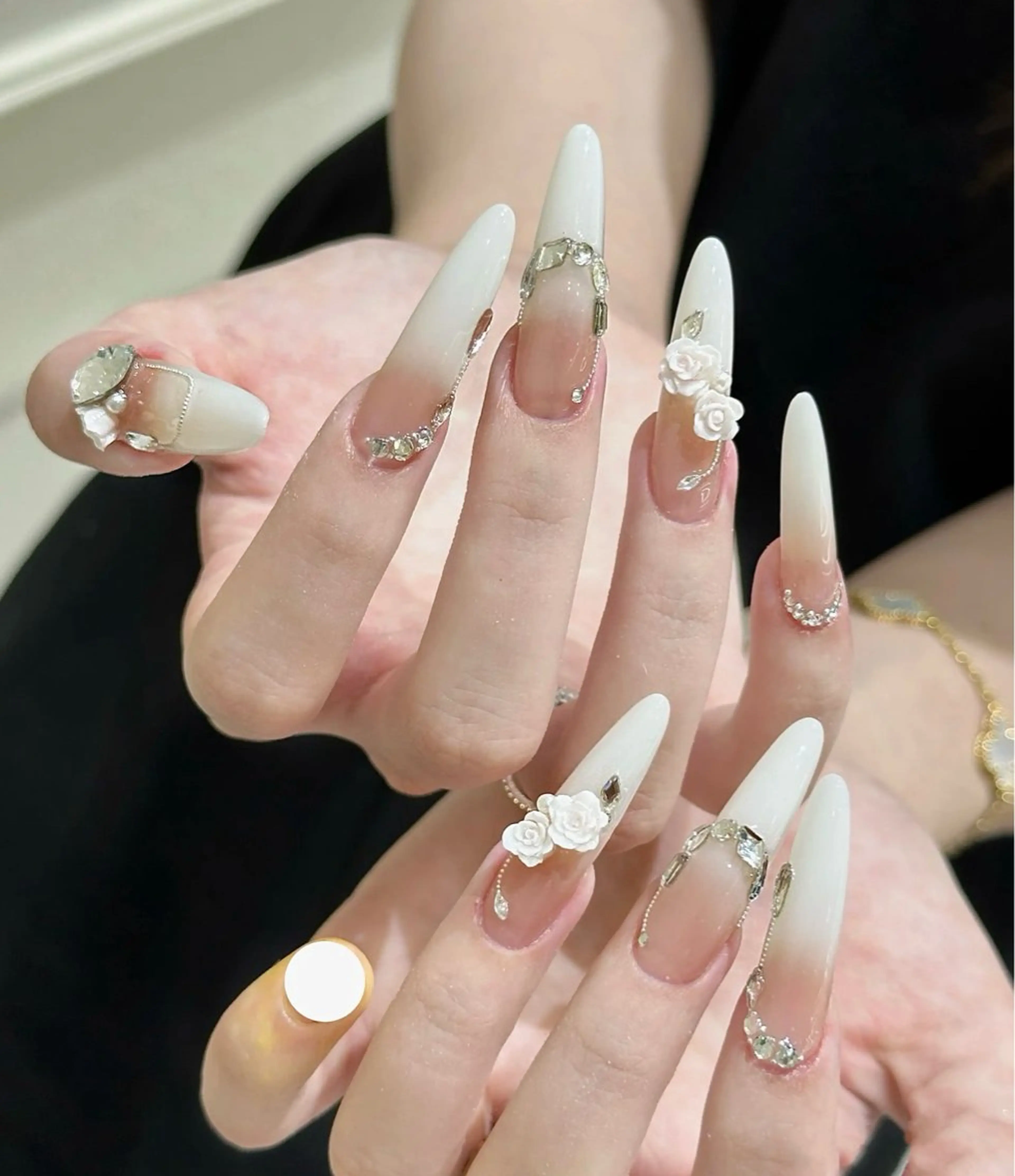 ネイル アートネイル チークネイル フレンチネイル ジェルネイル グリーン YK Beauty Salonのマツエク・マツパデザイン