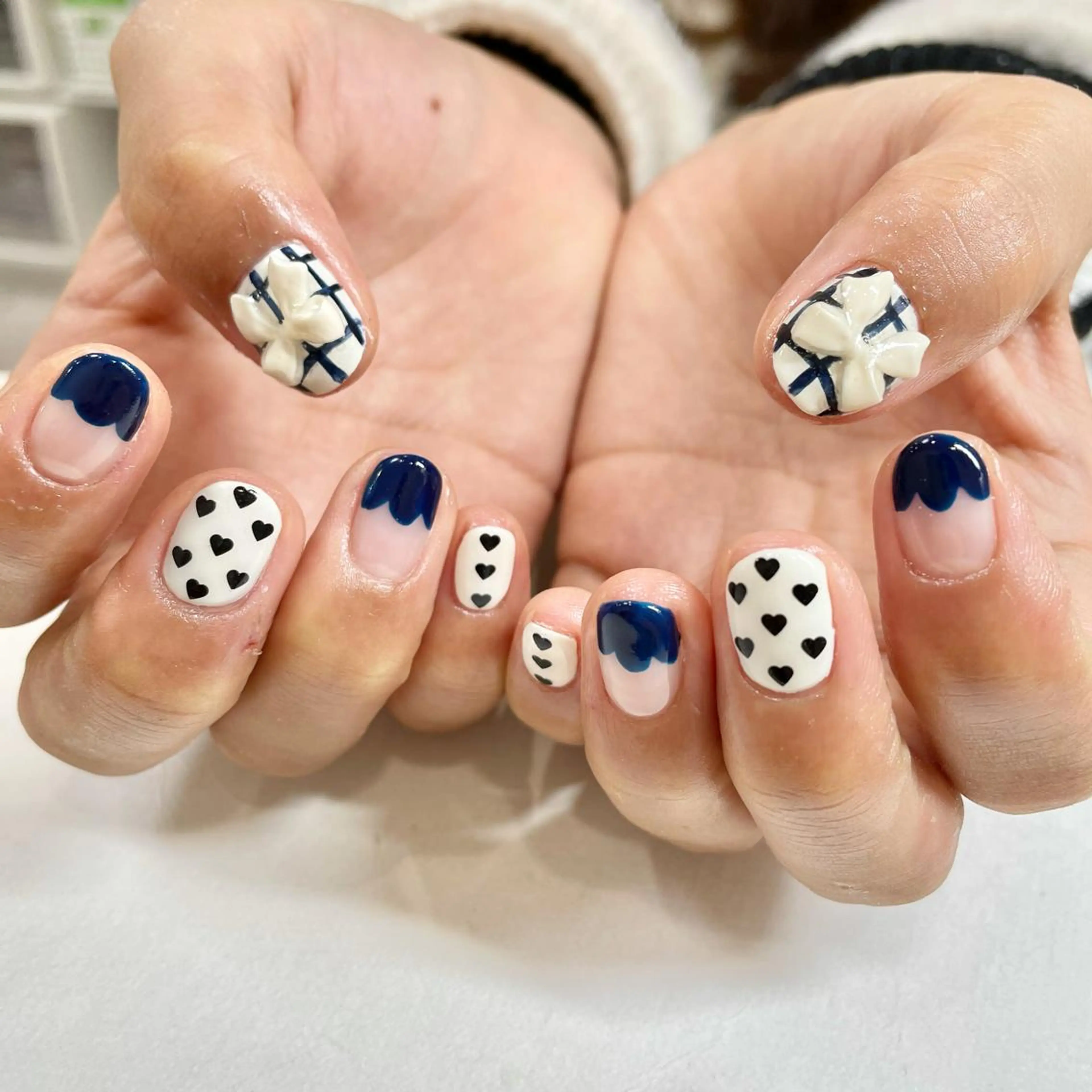 ネイル リボン 🎀AYAKO 🎀中韓ネイルのネイルデザイン