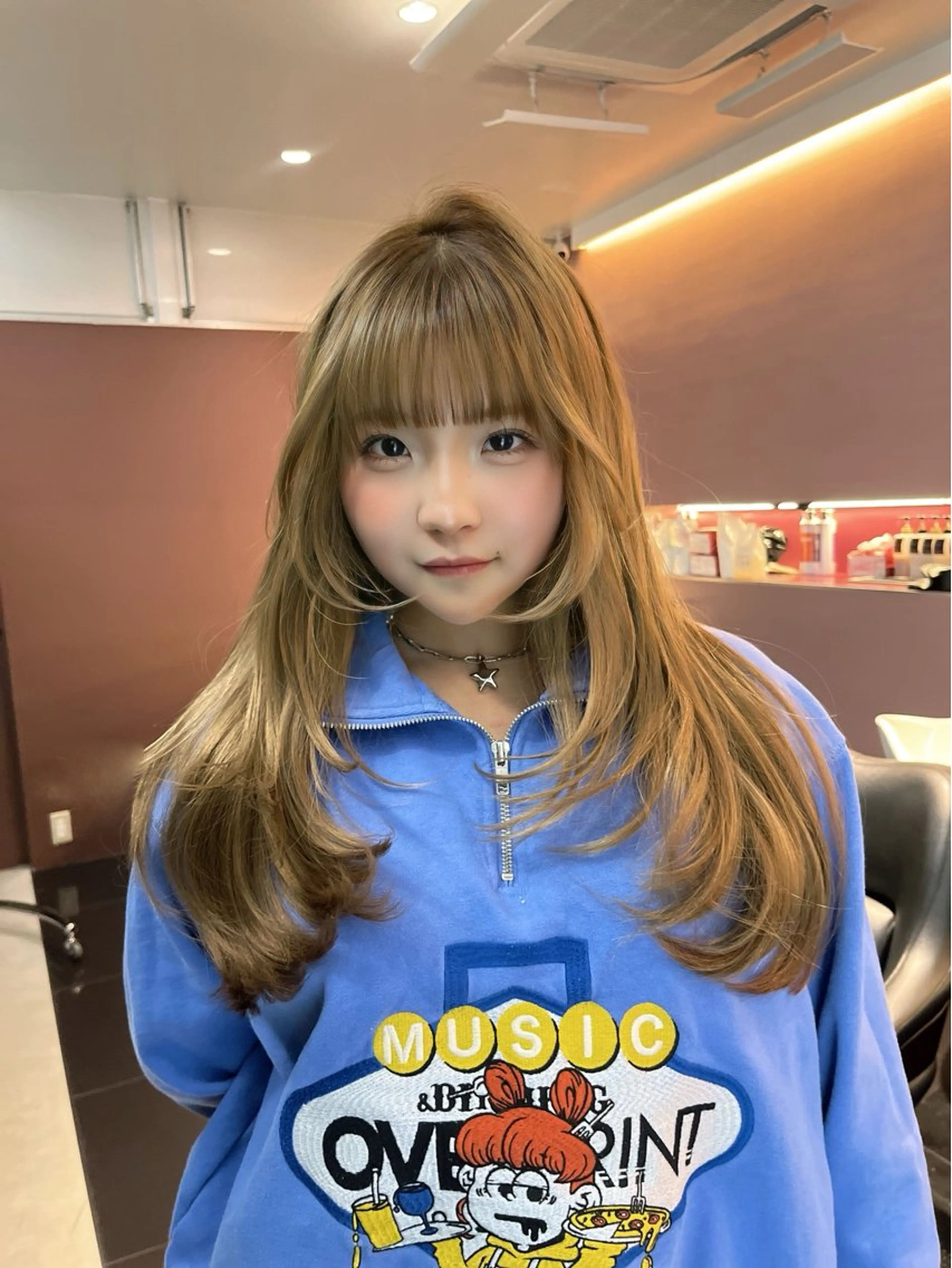 ロング カット トリートメント 海野翔吾🇨🇳 ワンホンレイヤーのヘアスタイル