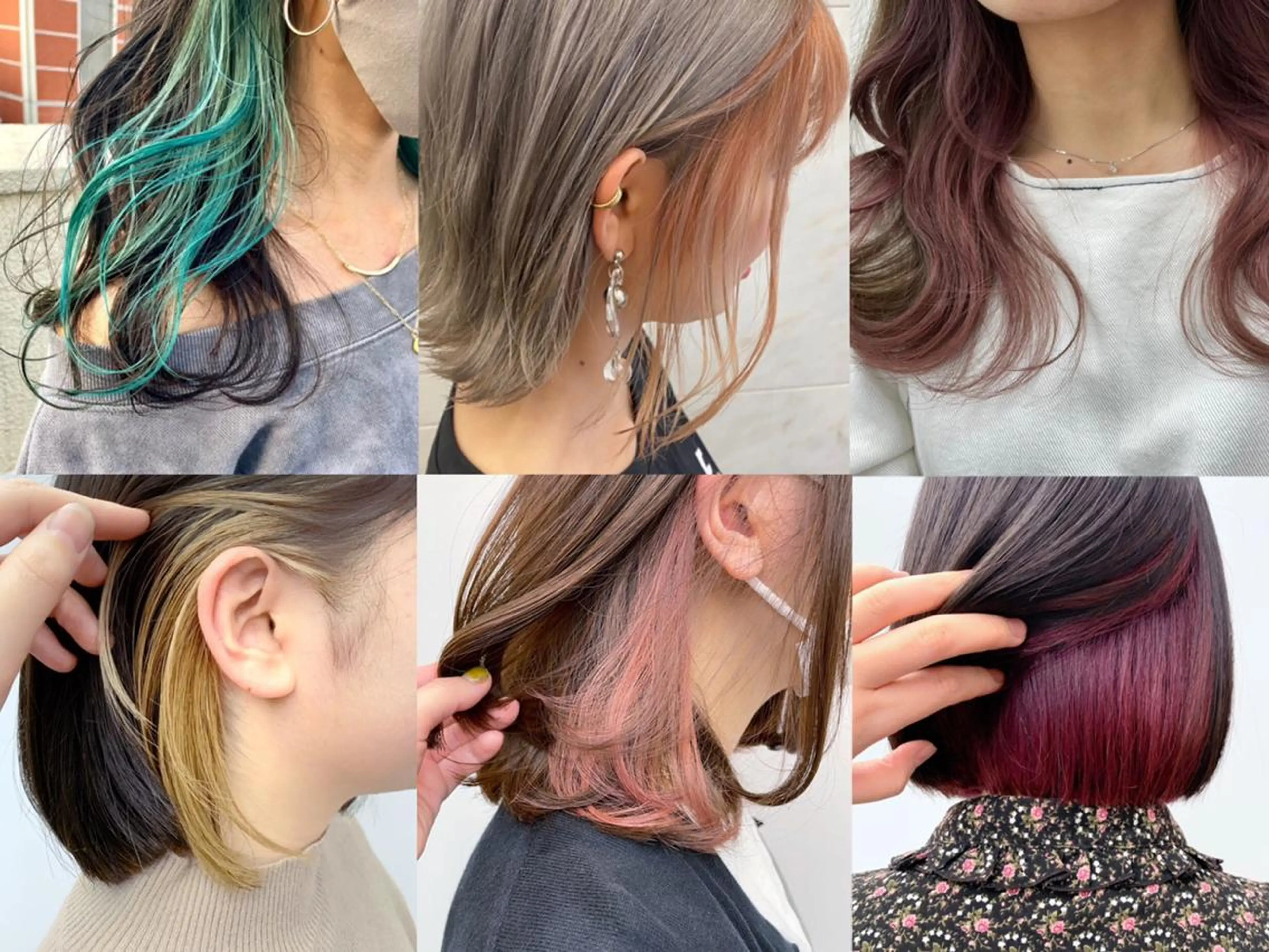 セミロング カラー アディクシーカラー ハイトーンカラー イルミナカラー インナーカラー クオルシアカラー ヘアカラー トリートメント ヘアケア特化型サロン newi 京橋のヘアスタイル