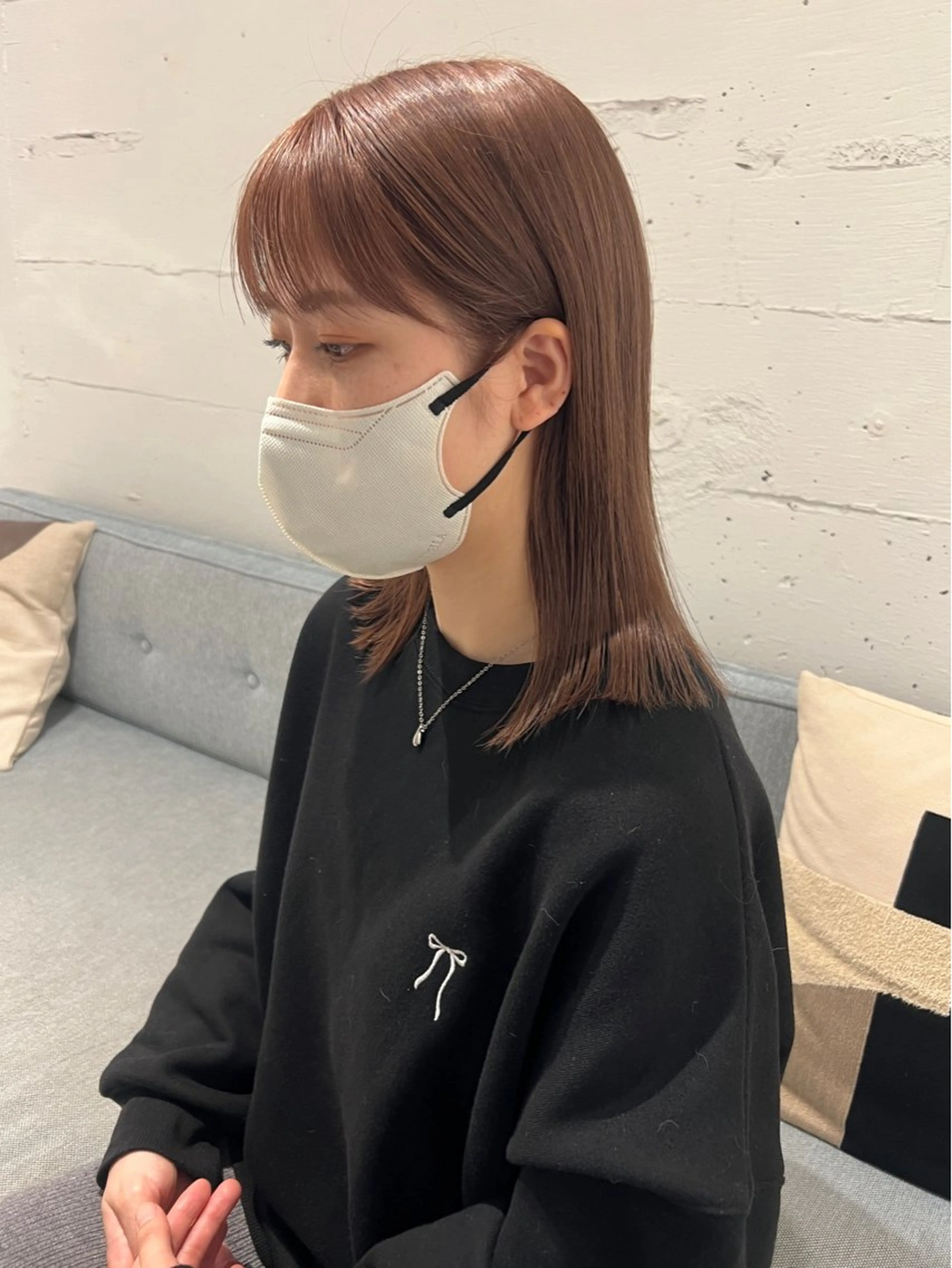 ミディアム 峯田 優花のヘアスタイル