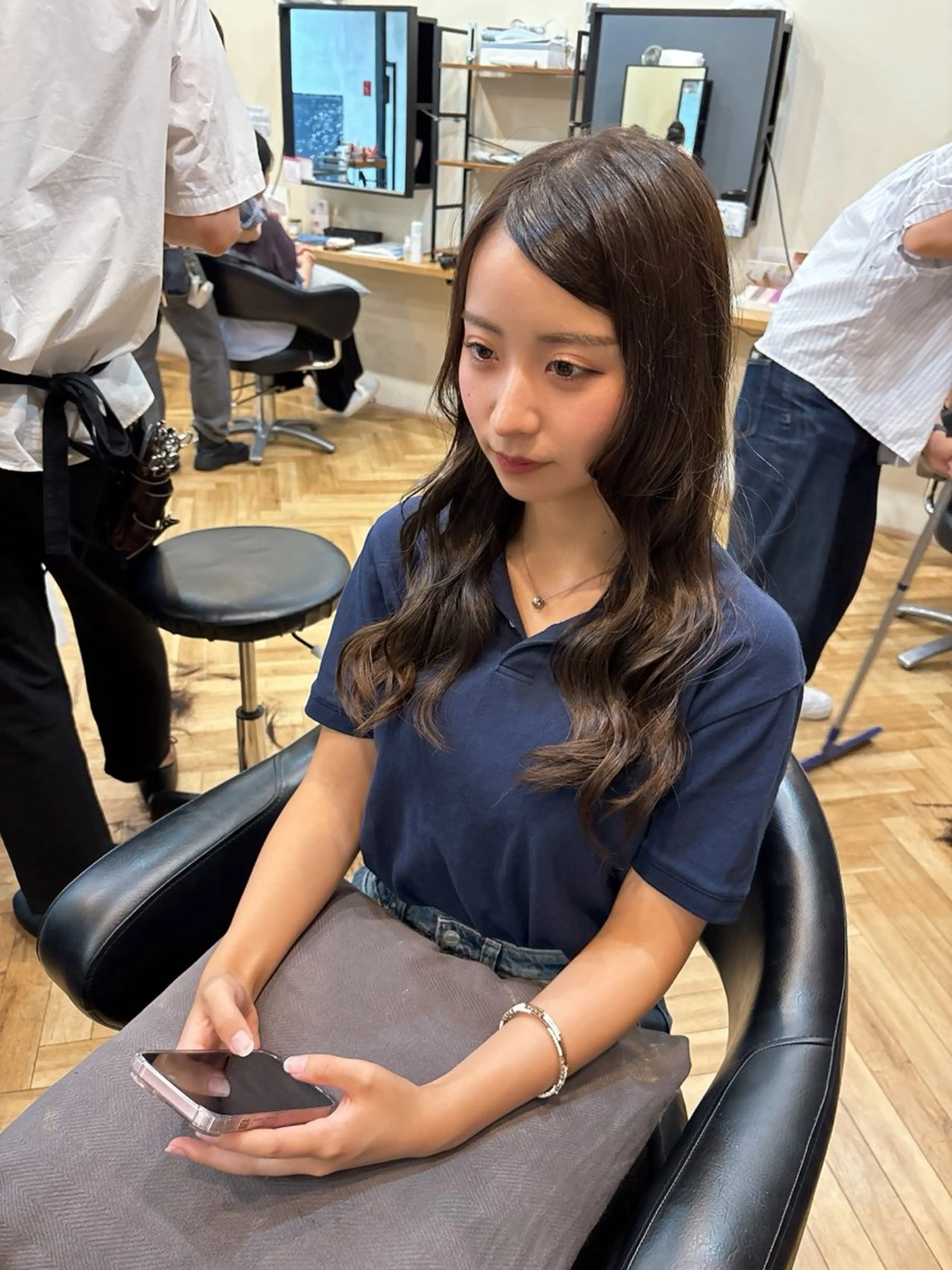 ロング カット ヘアカラー トリートメント 韓国ヘア/レイヤー 🇰🇷/艶髪/長橋のヘアスタイル