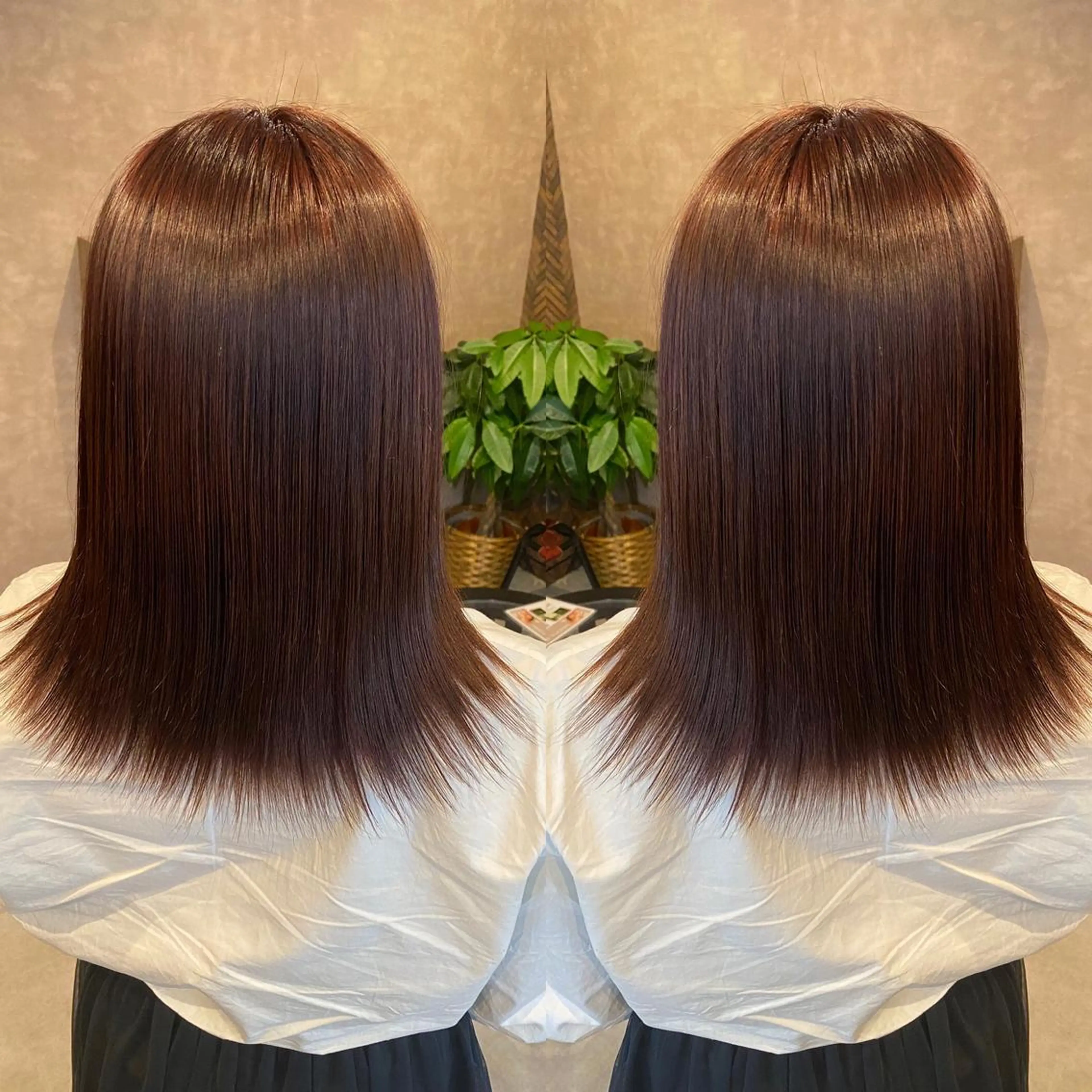 セミロング カラー カット トリートメント tocca 💜石田愛結💜のヘアスタイル