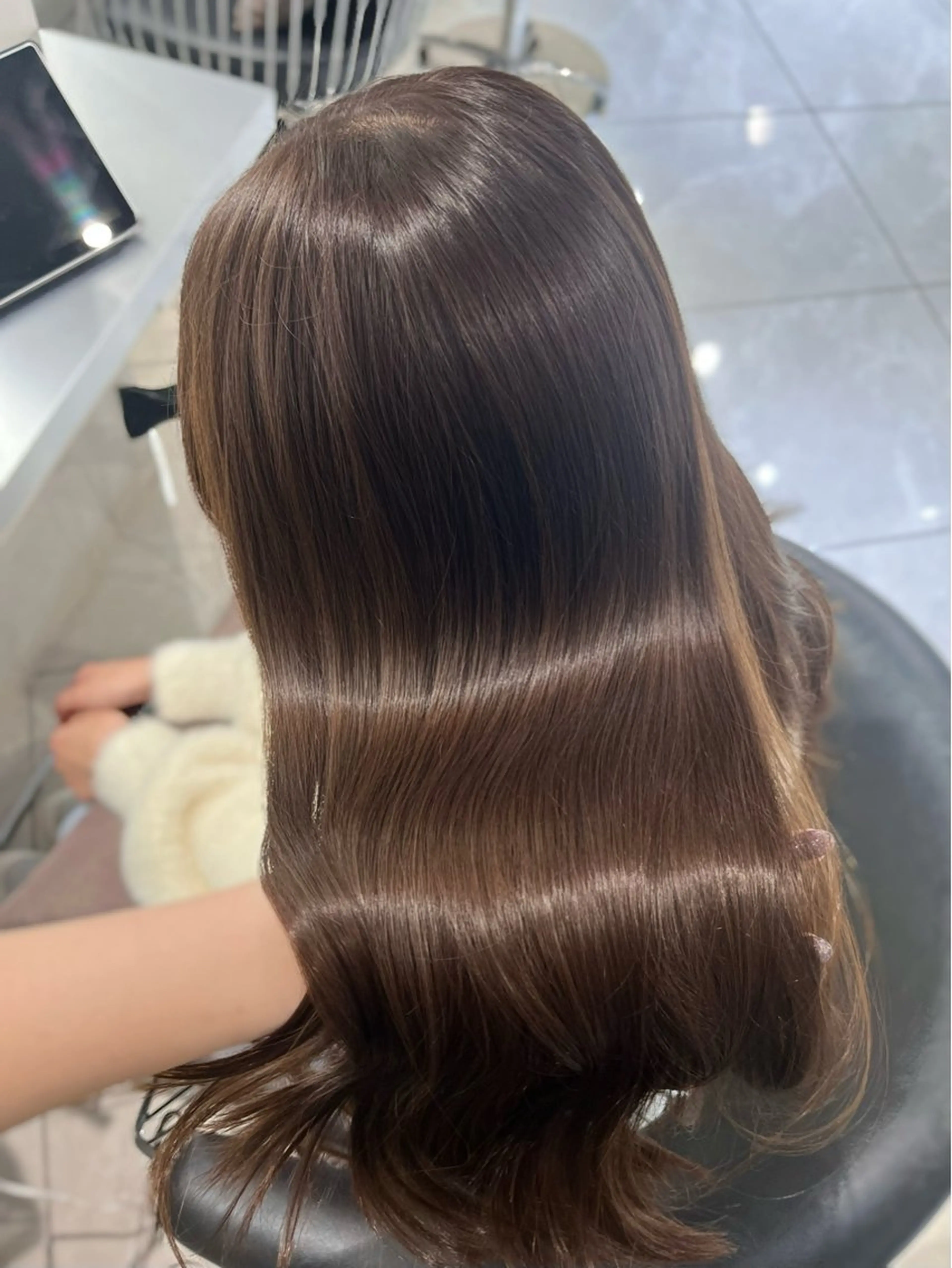 ロング カラー ブラウンカラー チョコレートブラウン 韓国レイヤー×モテ髪 /MITSUKI🤍のヘアスタイル