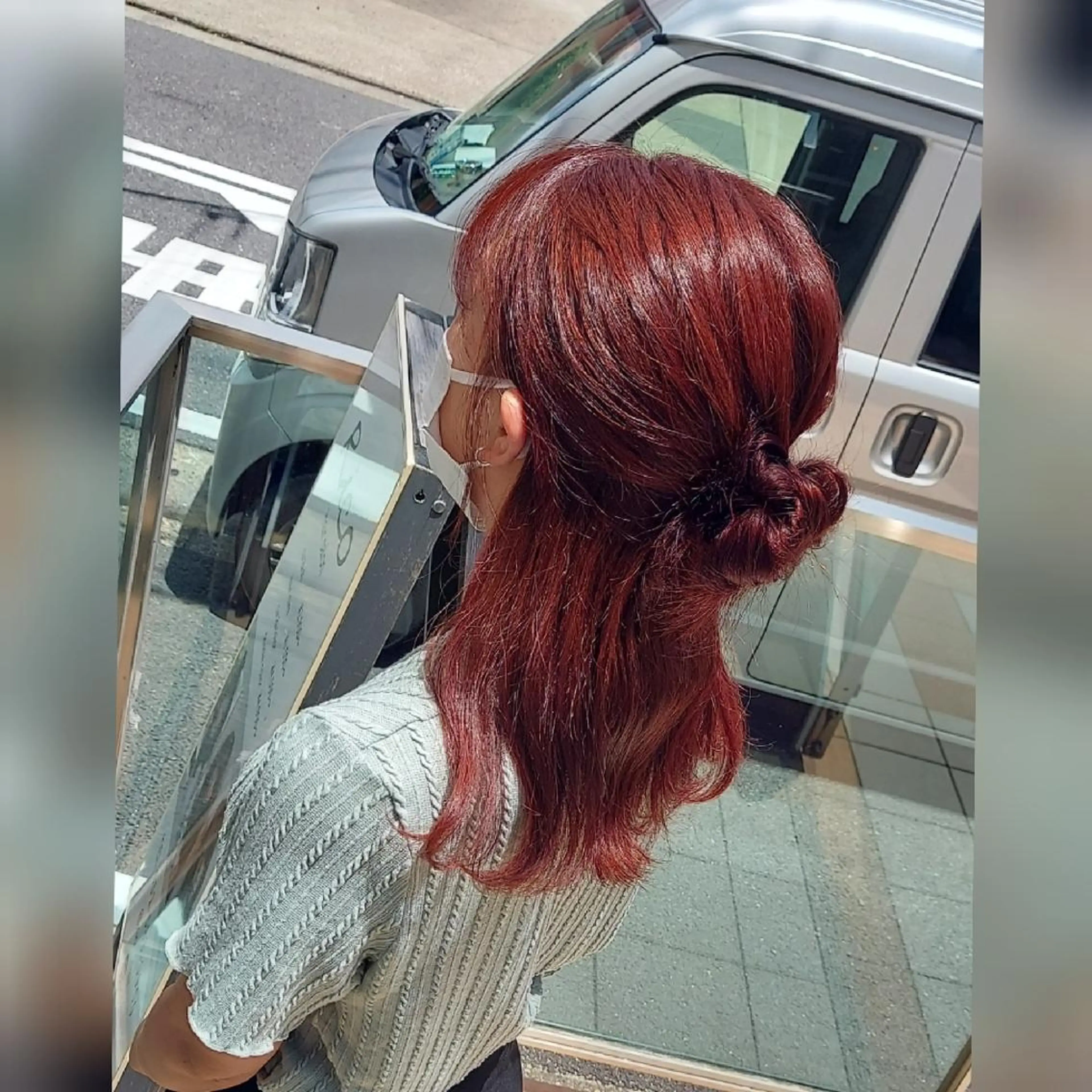 ミディアム カラー あかね☆ヘアアレンジ /ボブ/縮毛矯正のヘアスタイル