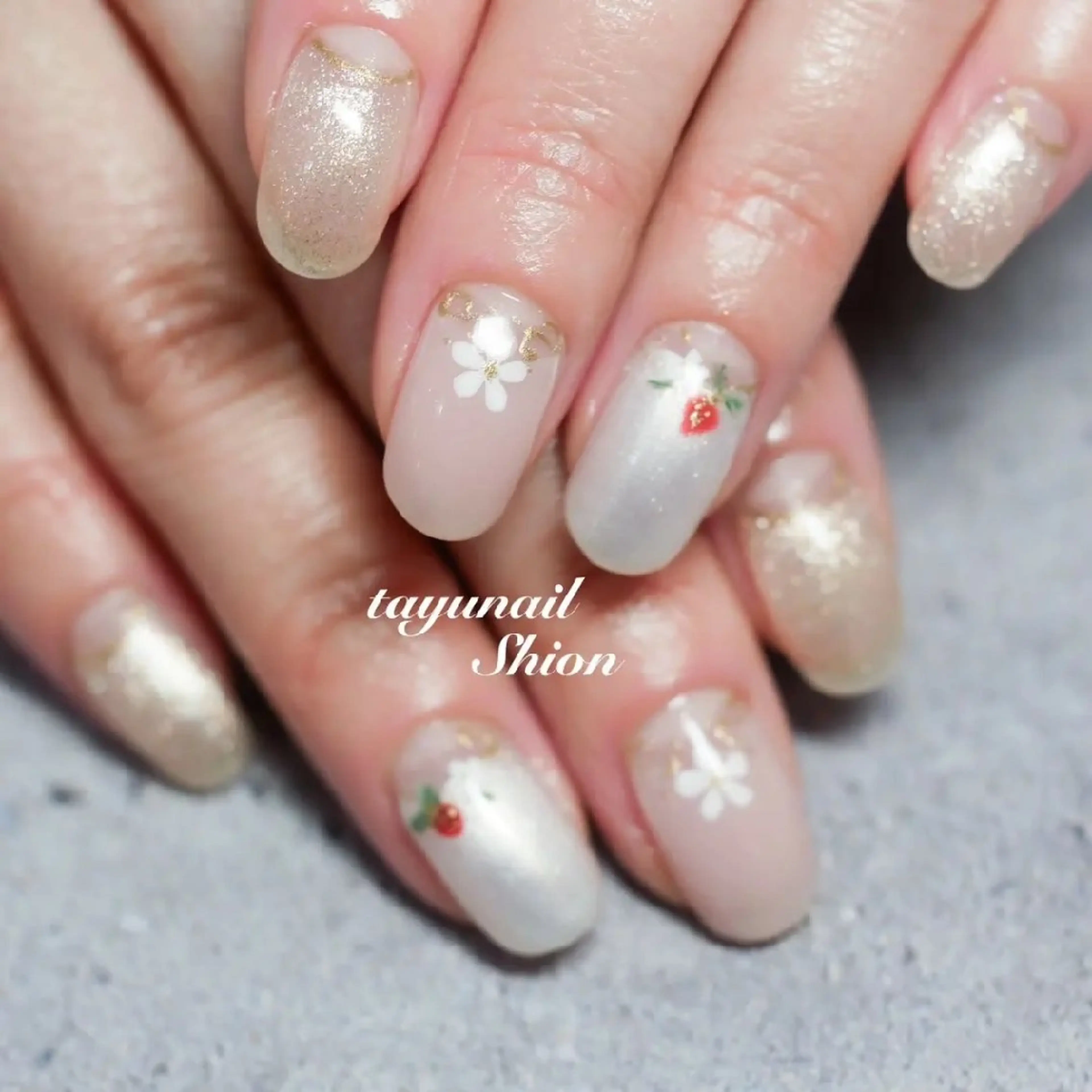 ネイル ジェルネイル パラジェル 春ネイル ネイルサロン・ネイルスクール　たゆnail所属・ネイルサロン 【たゆnail】のネイルデザイン