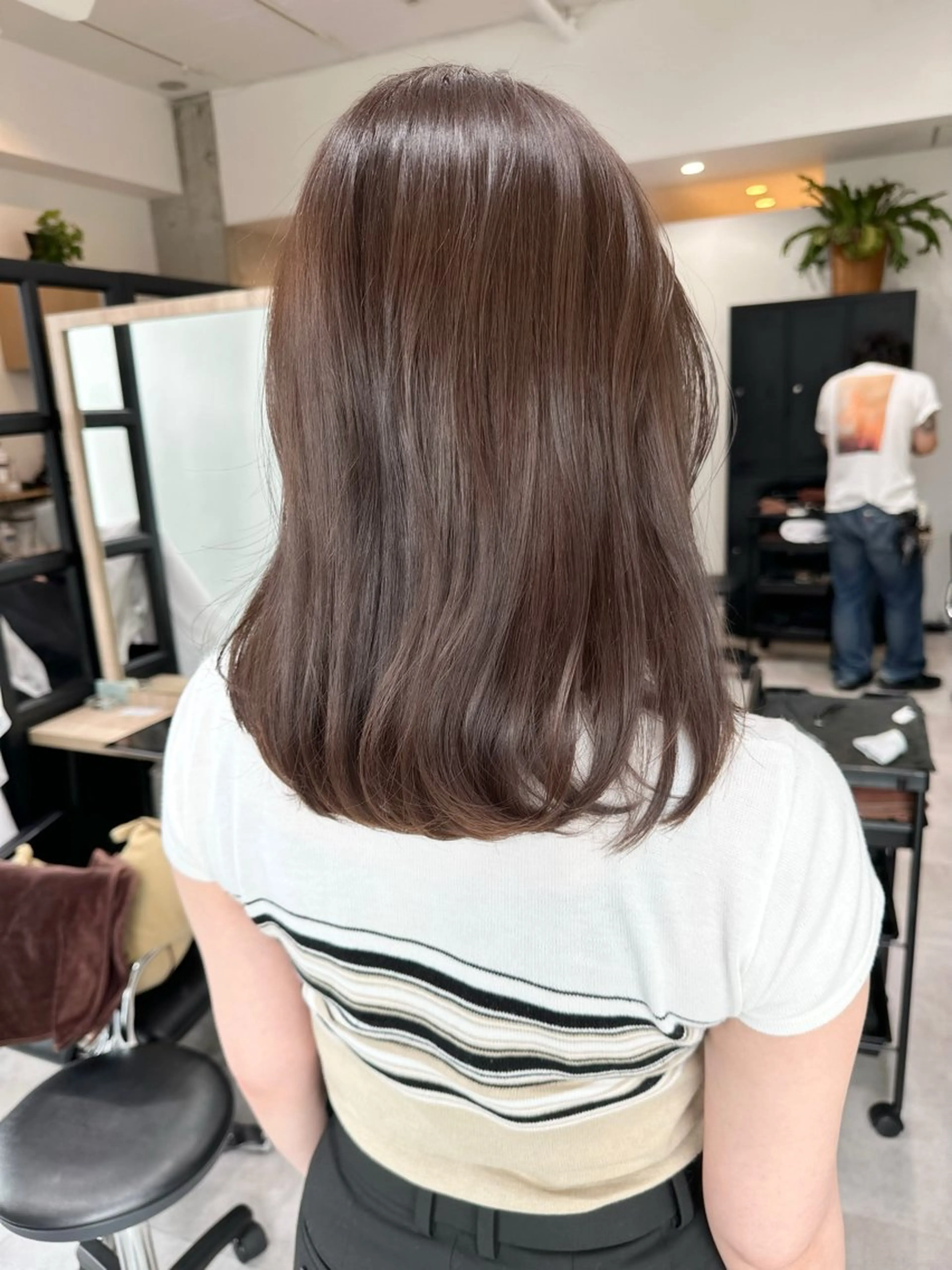 ミディアム カット ヘアカラー トリートメント ✨透明感カラー 恵比寿HAYATO✨のヘアスタイル