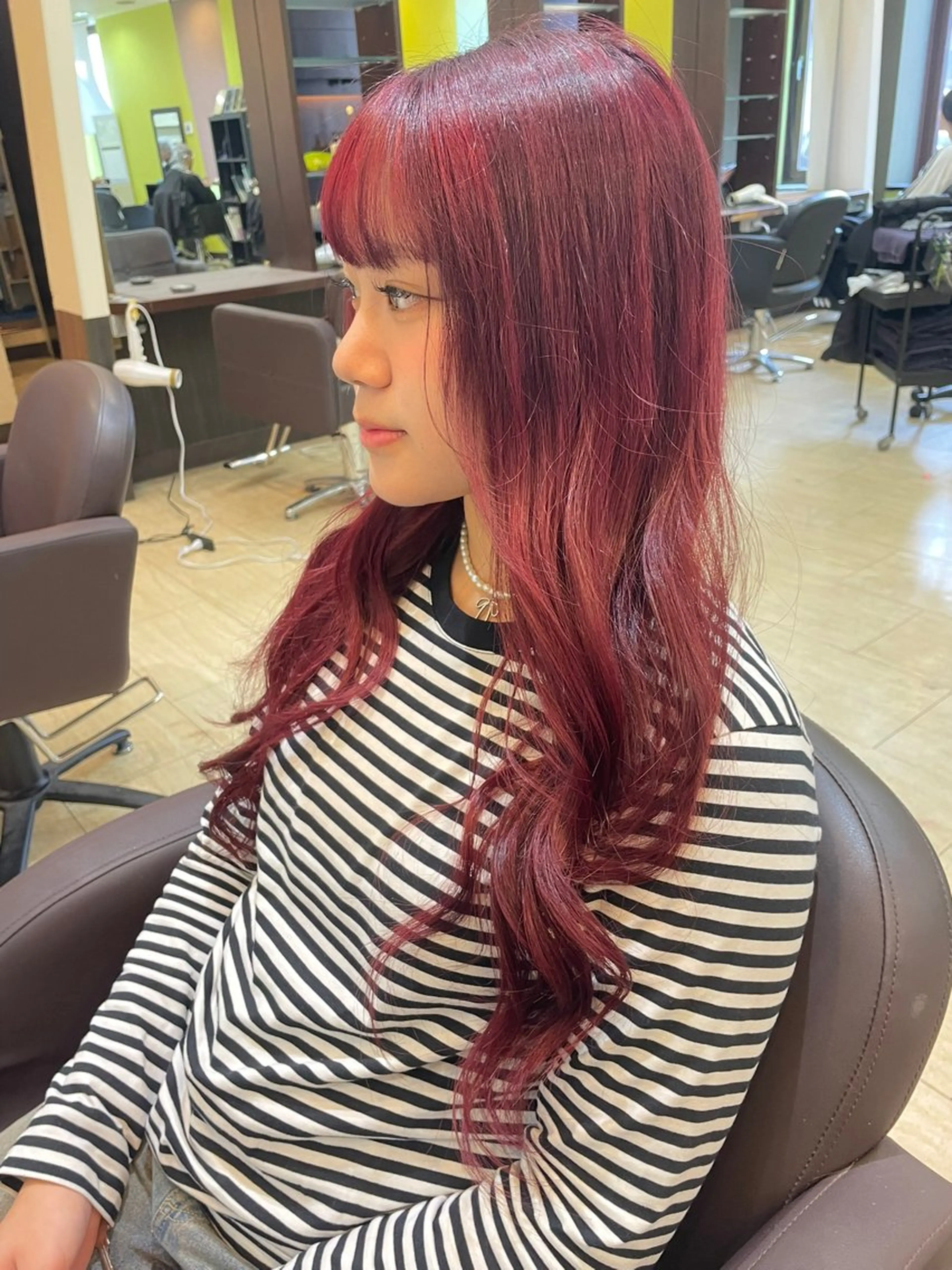 ロング ヘアカラー トリートメント 奥野碧🌈艶髪 /ダメージレスカラーのヘアスタイル