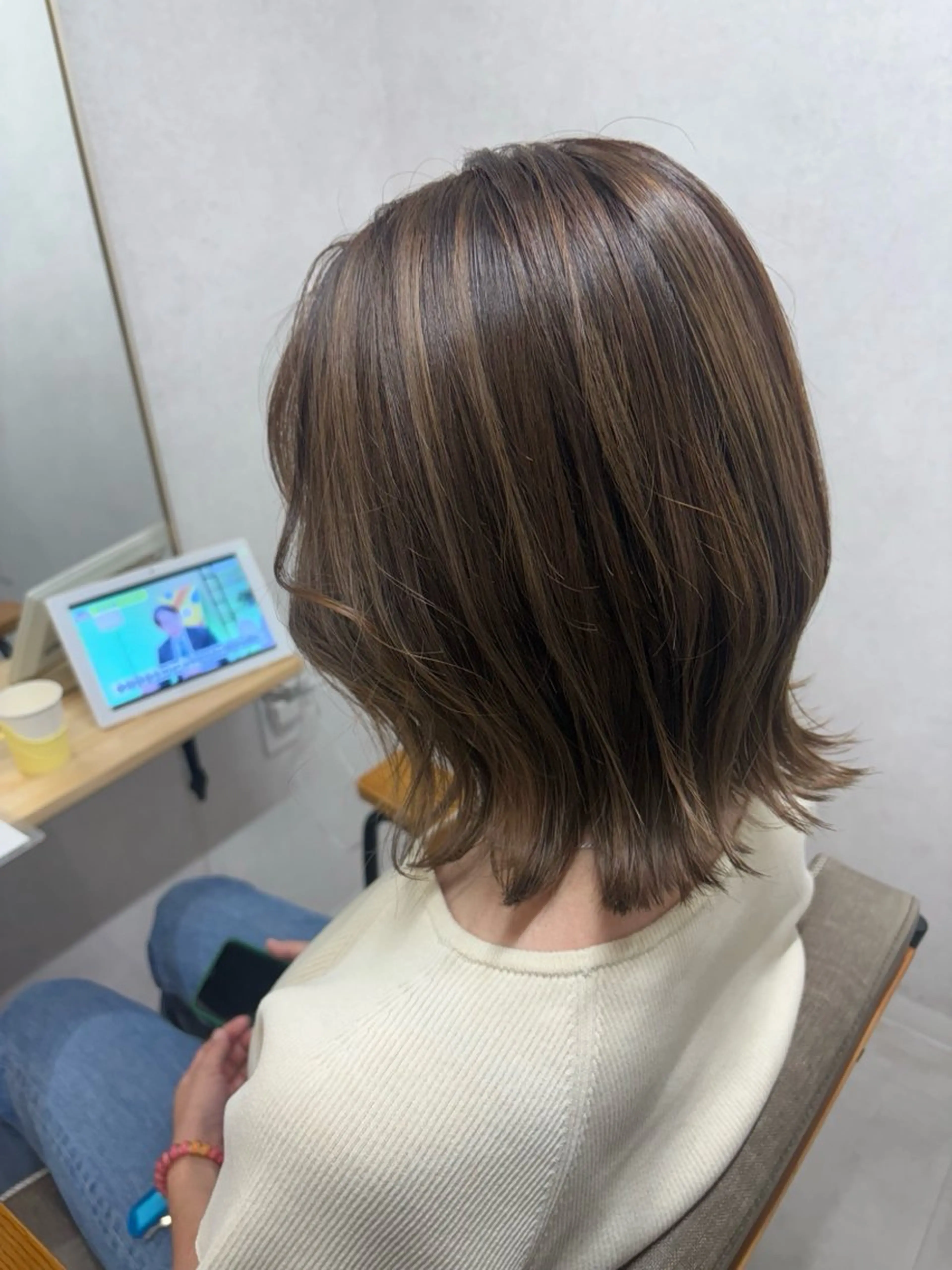 ハイライトカラー＋カットの写真