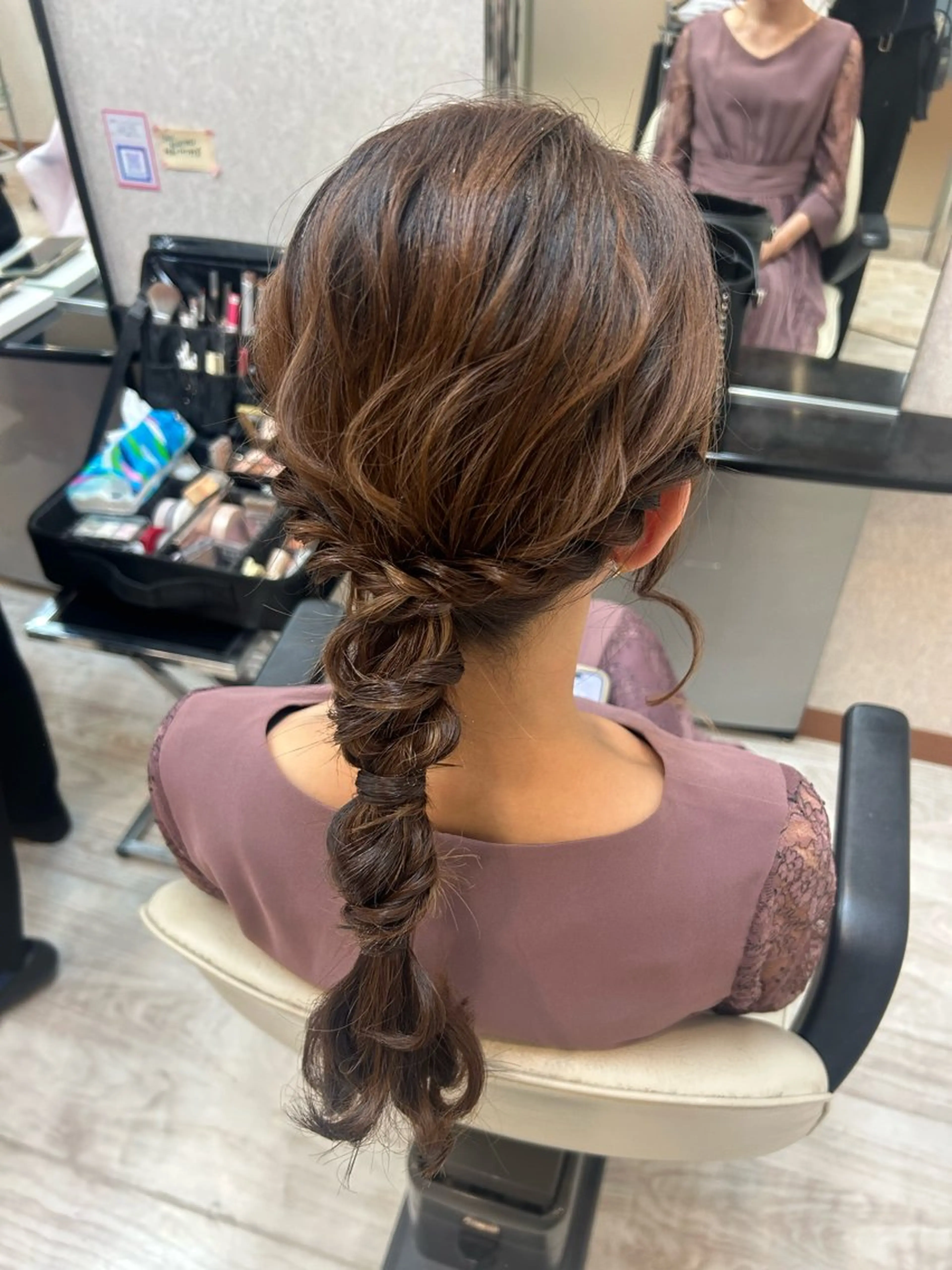 セミロング ヘアアレンジ monaヘアアレンジ 🎀/お呼ばれのヘアスタイル