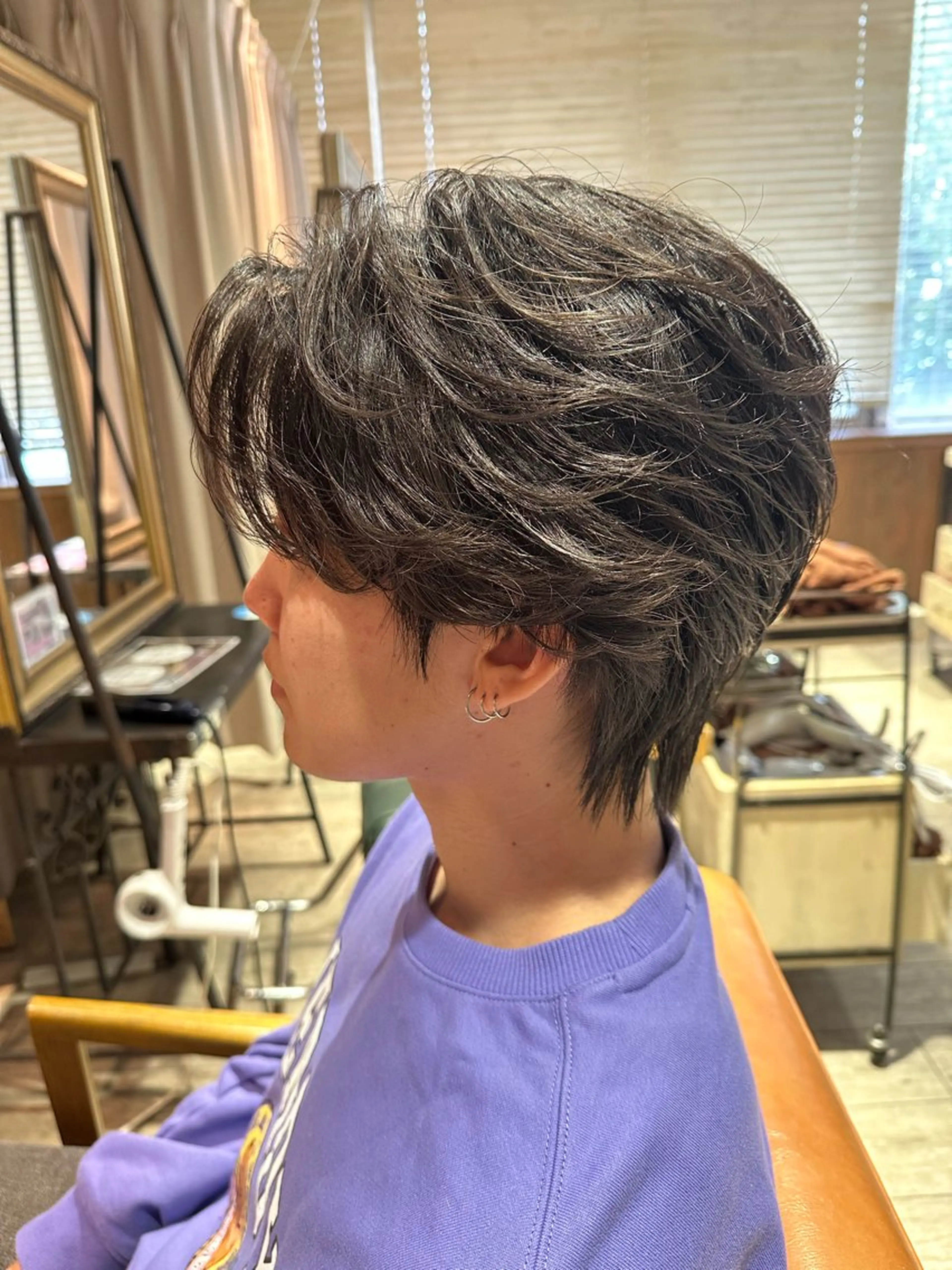 ミディアム パーマ ヘアアレンジ メンズ 刈り上げ カット パーマ MODE K’s川西 瀧尻光のヘアスタイル