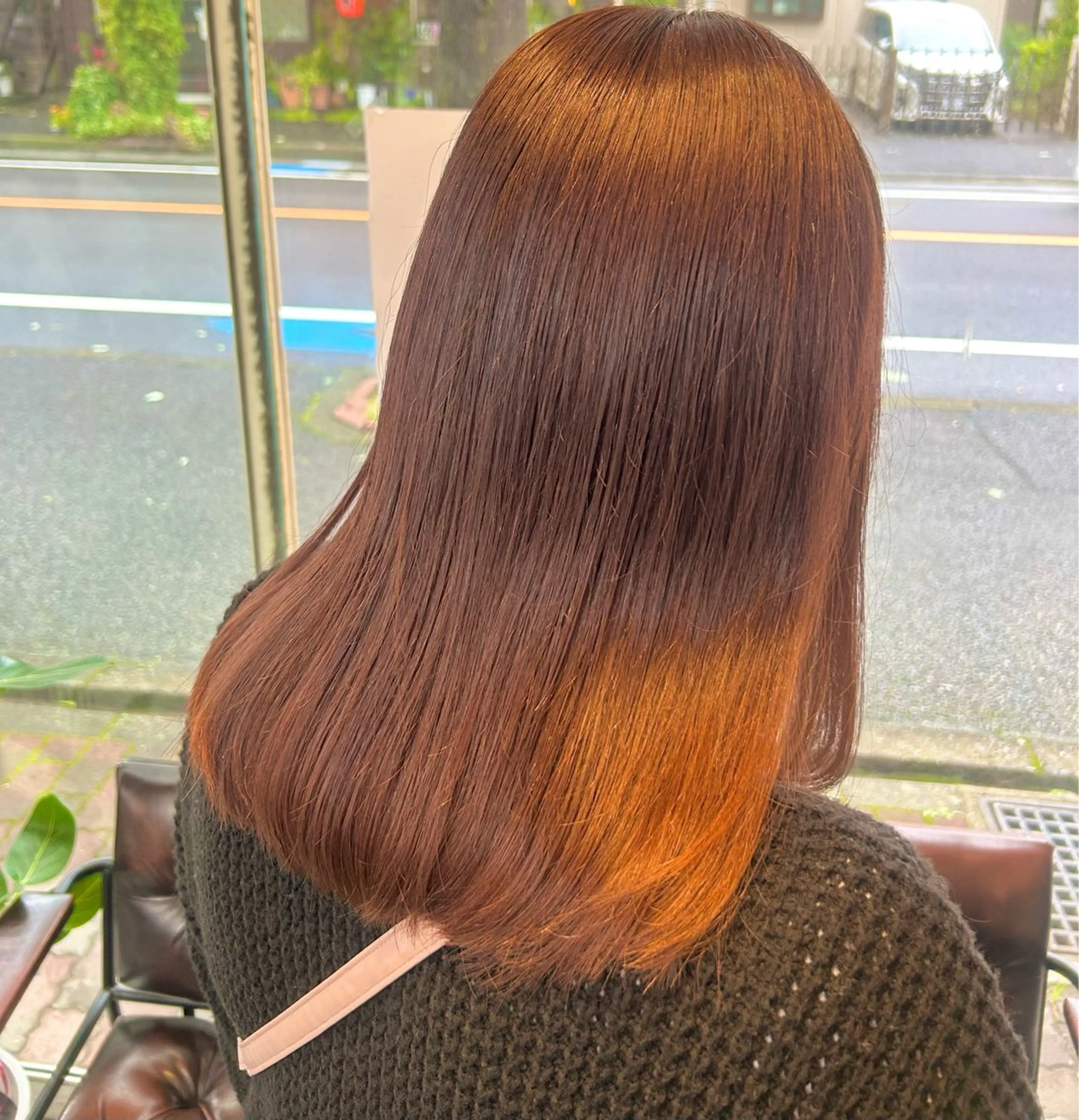 セミロング カラー ヘアカラー トリートメント 🌼髪質整形& 艶カラー🌼珠理のヘアスタイル