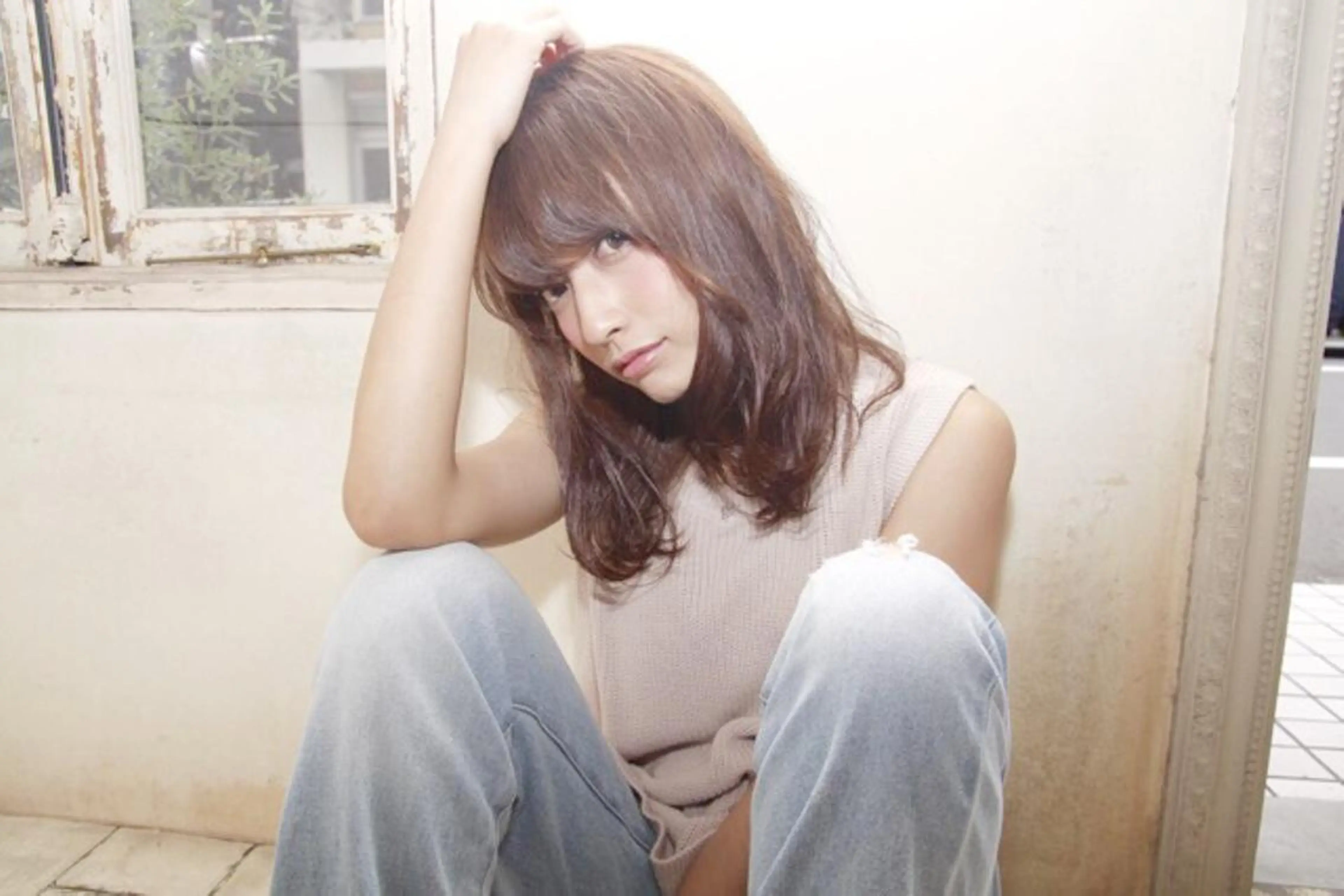 ミディアム セミロング カラー パーマ hair salon RAY所属・田名網 誠司のヘアスタイル