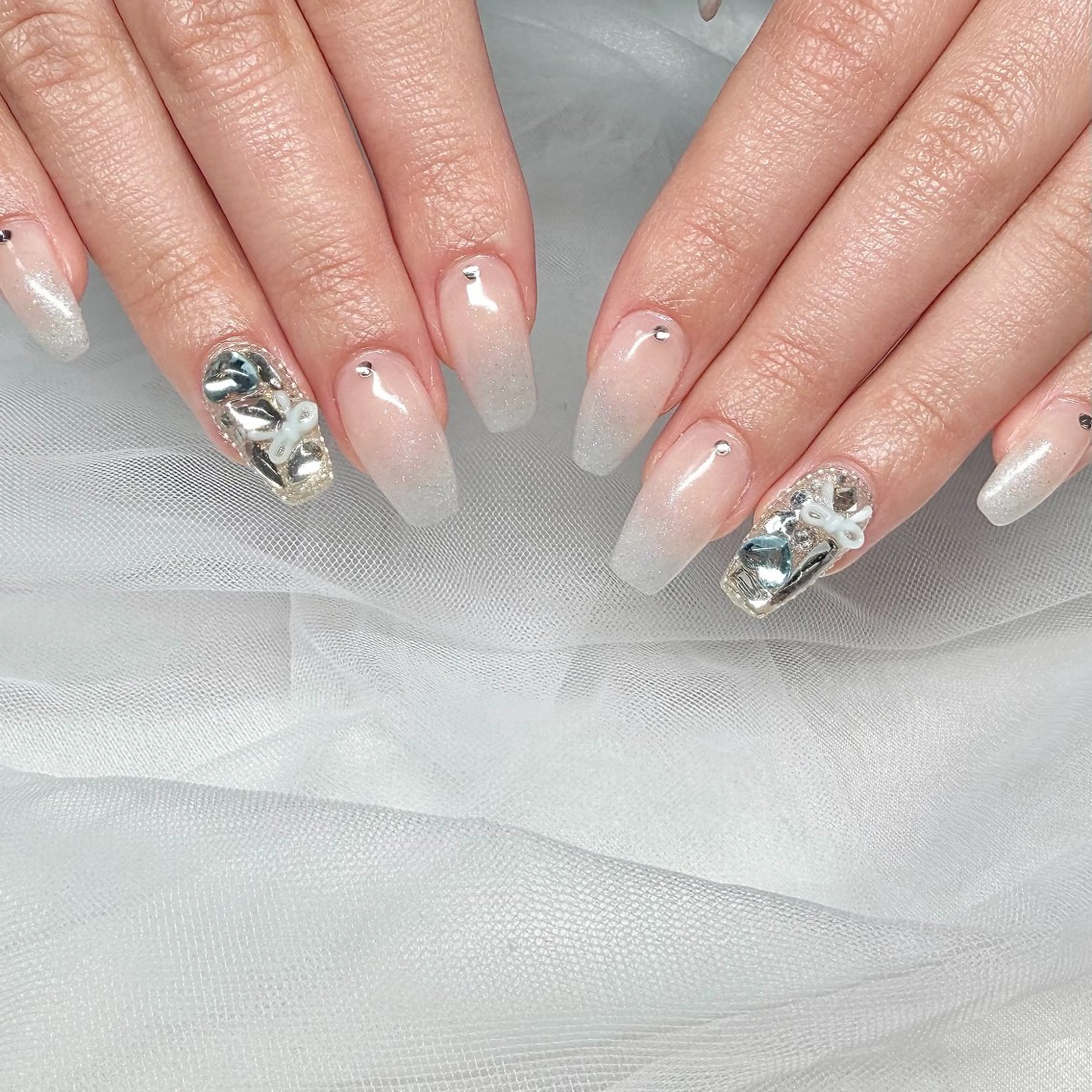 ネイル 長さ出し フラッシュネイル ジェルネイル マグネットネイル 持ち込み ハンドネイル 🌷Gemini nami🌷のネイルデザイン