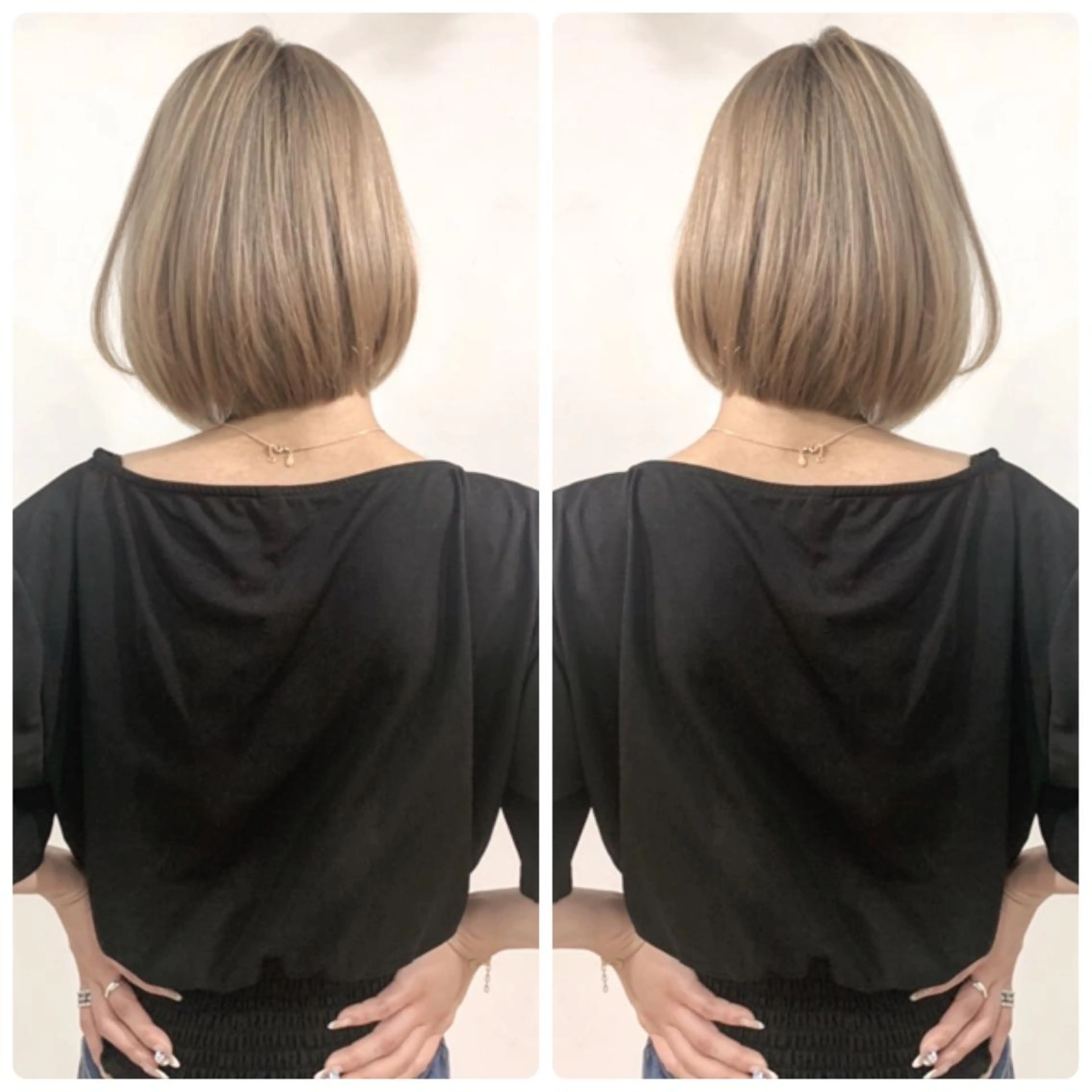 ショート カラー アッシュ バレイヤージュ ブリーチ デザインカラー グレージュ ヘアカラー トリートメント 京都大人女性ショート 徒歩1分/秋山のヘアスタイル