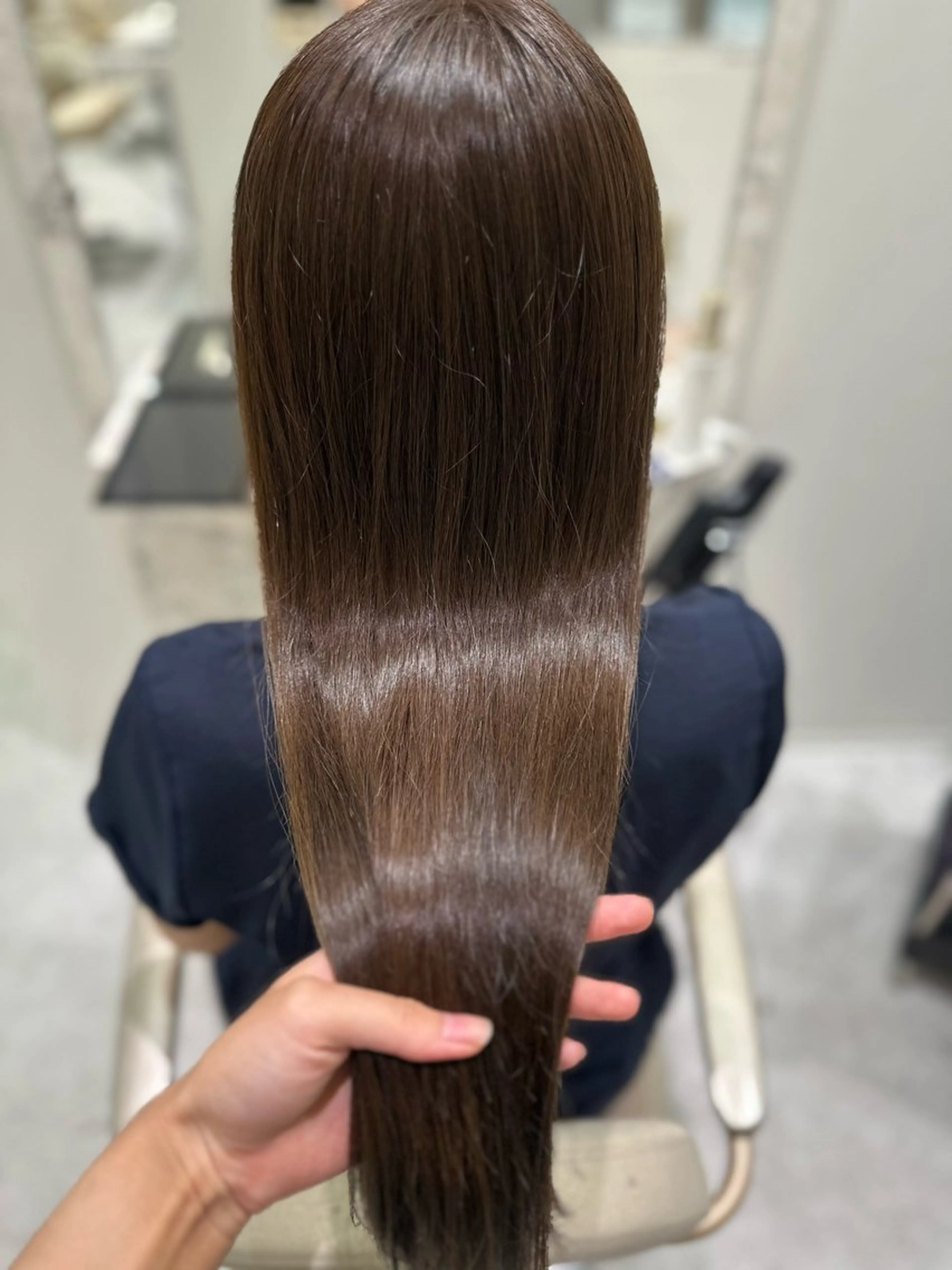 ロング カラー カット ヘアカラー トリートメント ヘッドスパ 韓国レイヤー✨ yasuko銀座のヘアスタイル