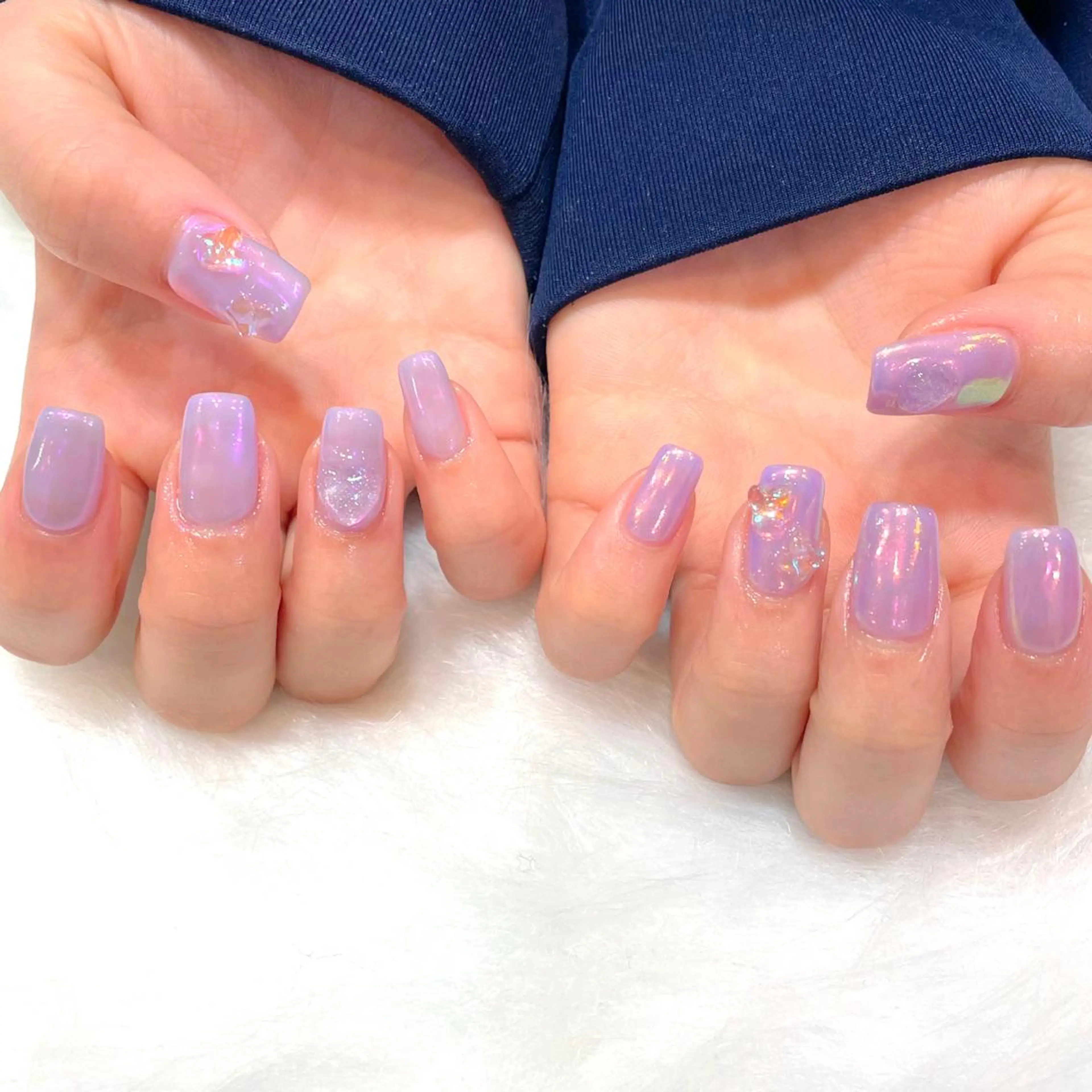 ネイル オーロラネイル ピンク MADDY NAILS所属・MADDYNAILS ✴︎柏痛ネイルのネイルデザイン
