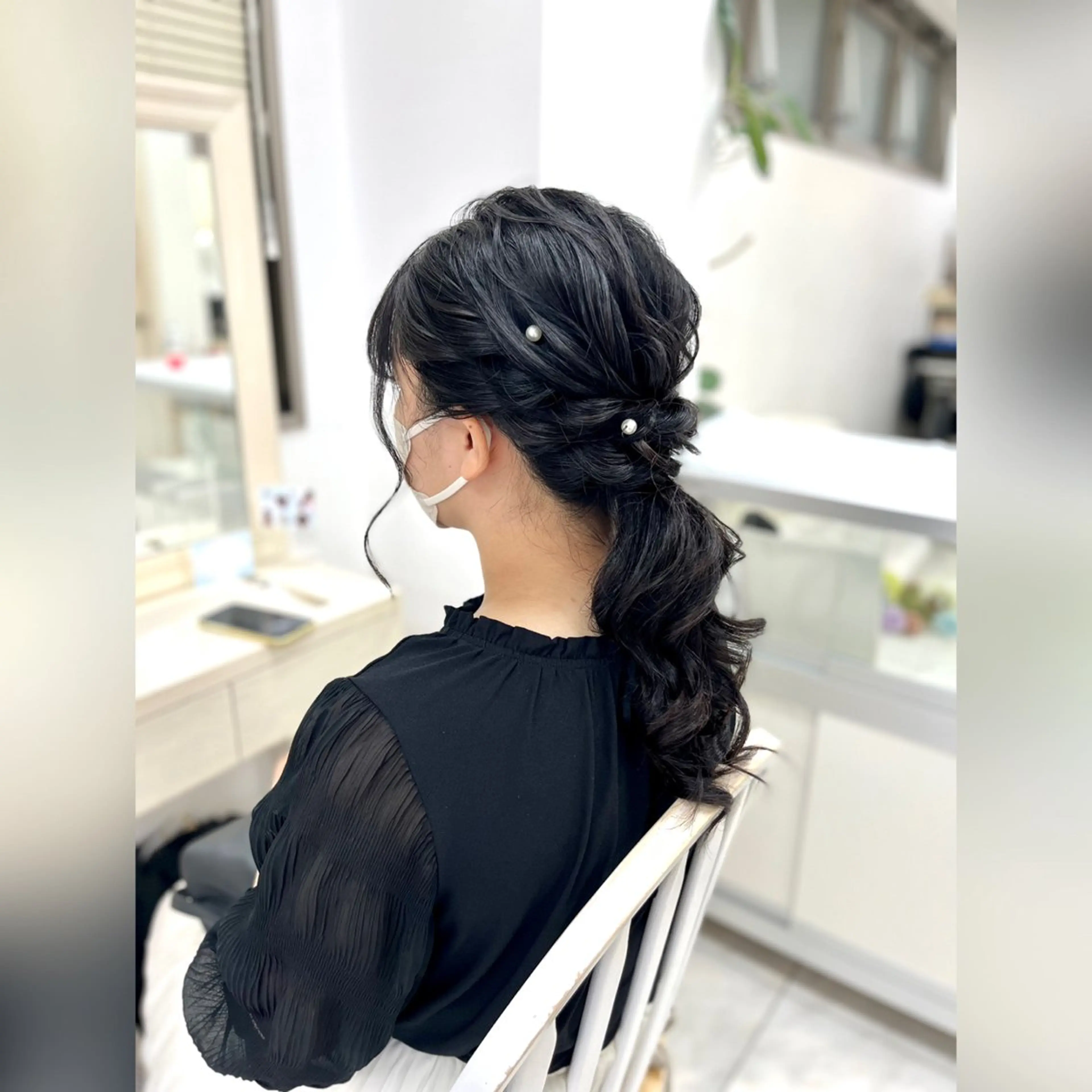 ヘアアレンジ ポニーテール 似合わせヘアメイク 💐オダギリチアキのヘアスタイル