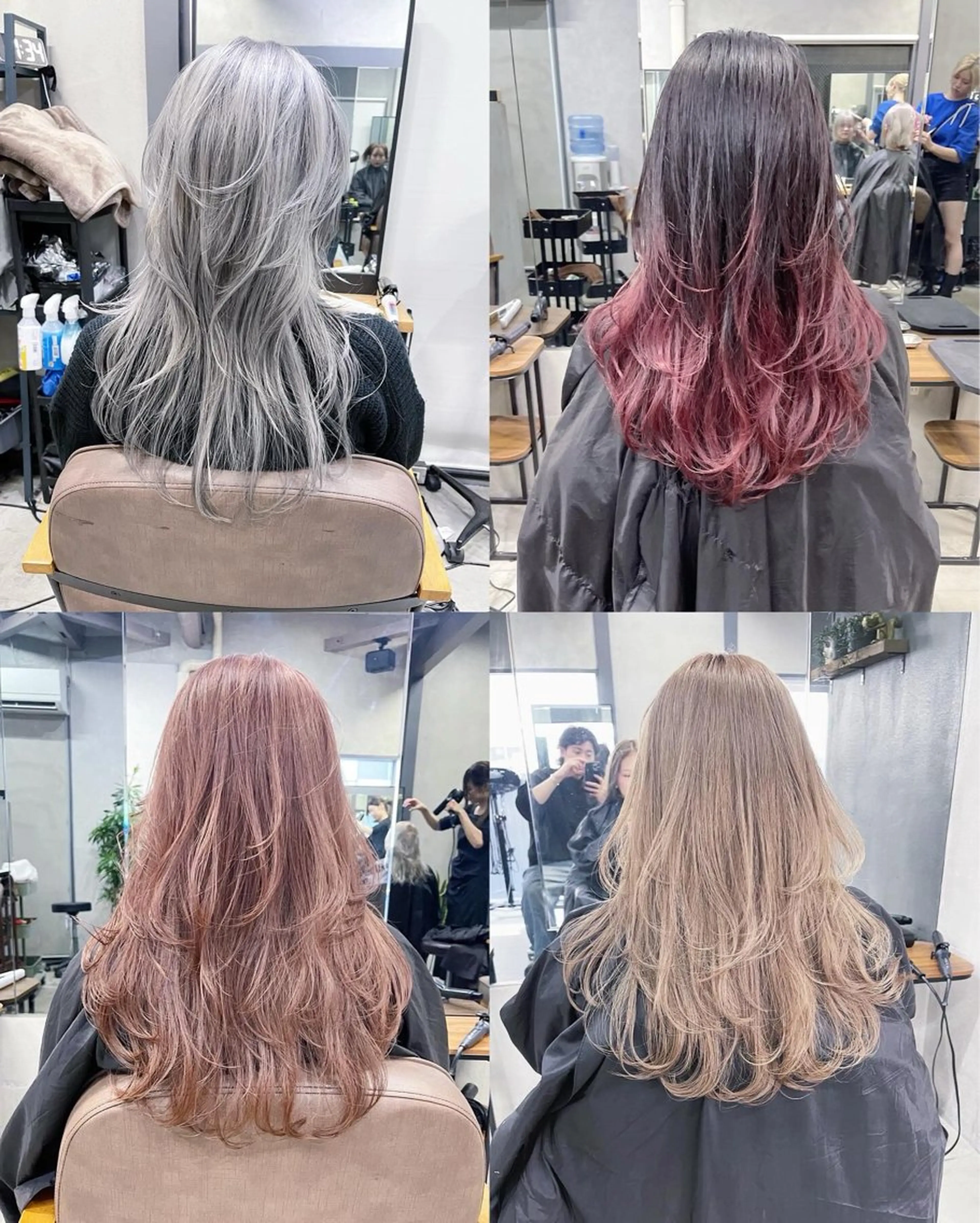 セミロング カラー デザインカラー レイヤーカット カット ヘアカラー トリートメント AiM 大名　似合わせカットのヘアスタイル