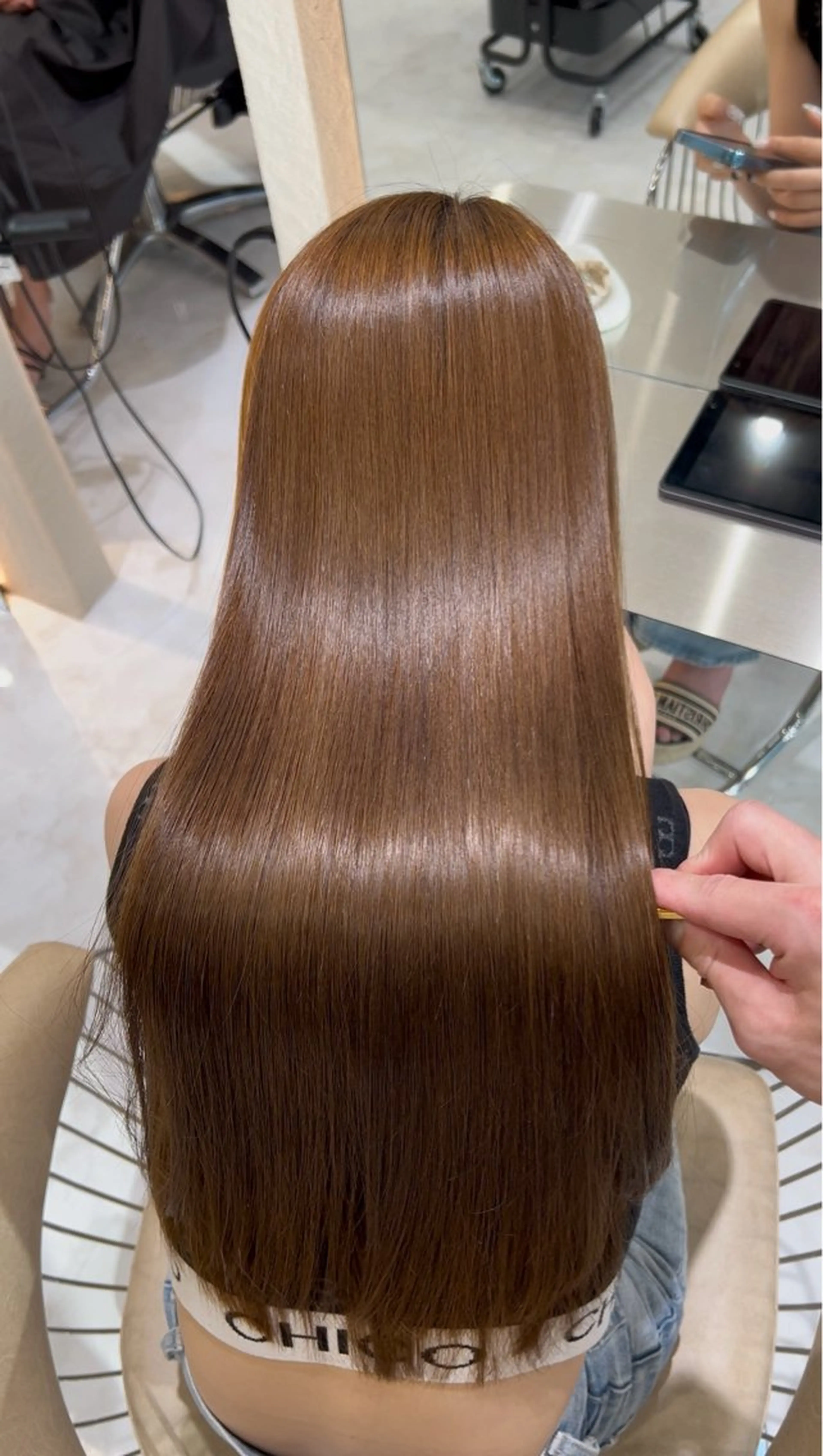 ロング 髪質改善 縮毛矯正 トリートメント カット ヘアカラー トリートメント 🫧髪質改善 講師🫧🍎幹細胞のヘアスタイル