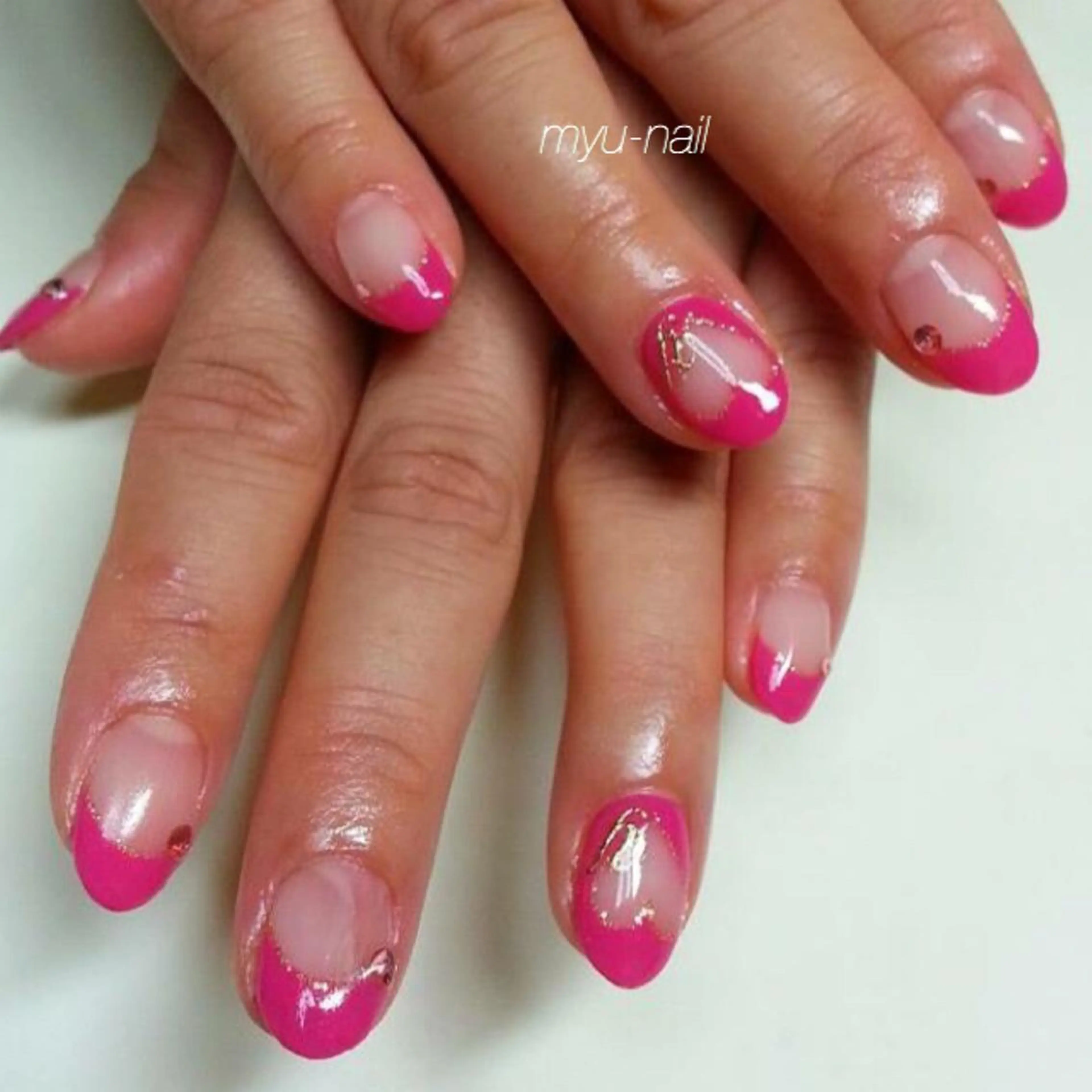 ネイル アートネイル シンプルネイル ホームサロン myu-nailのネイルデザイン