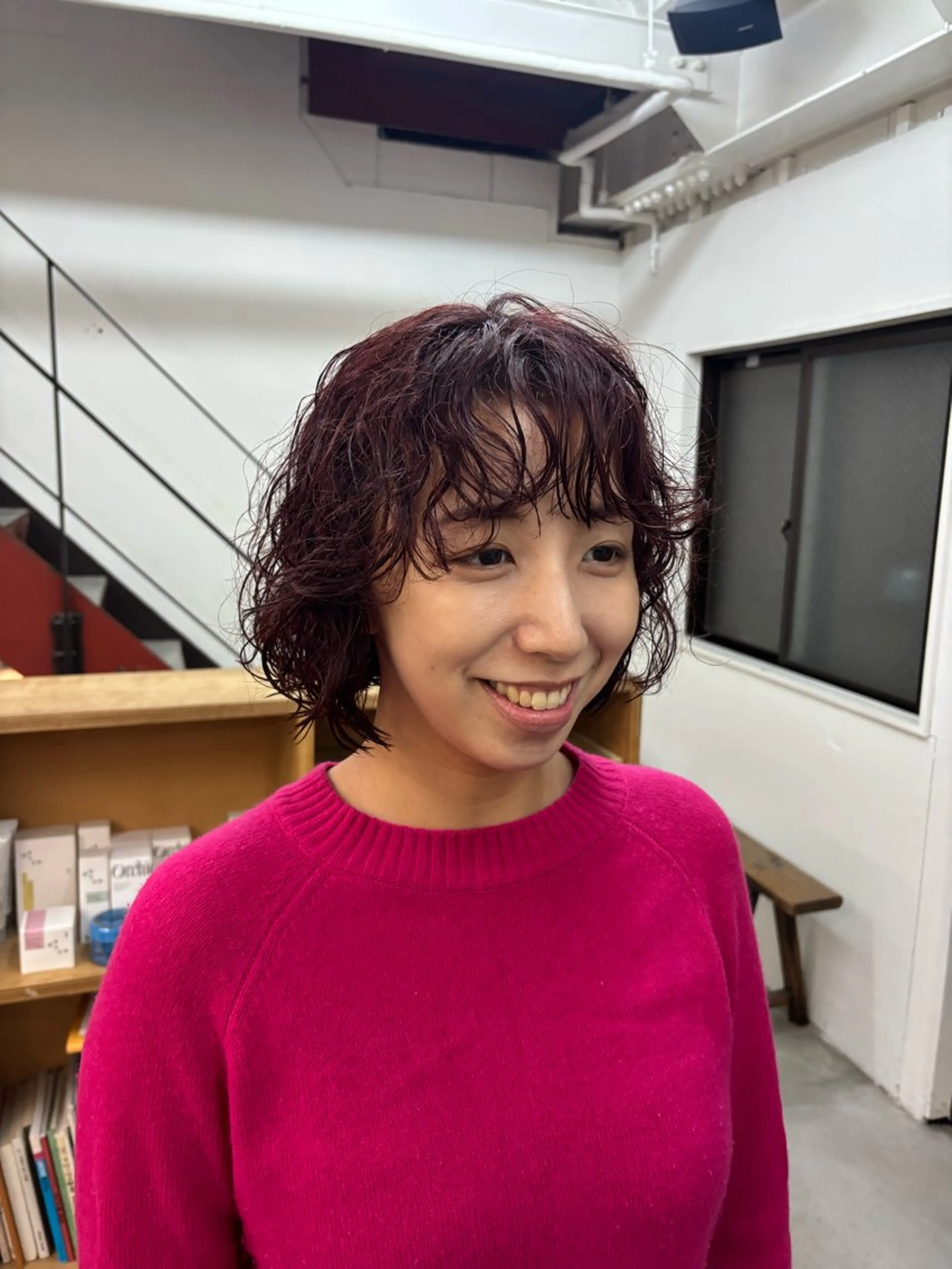 ミディアム パーマ stand所属・キノシタナナコ /渋谷/ボブのヘアスタイル