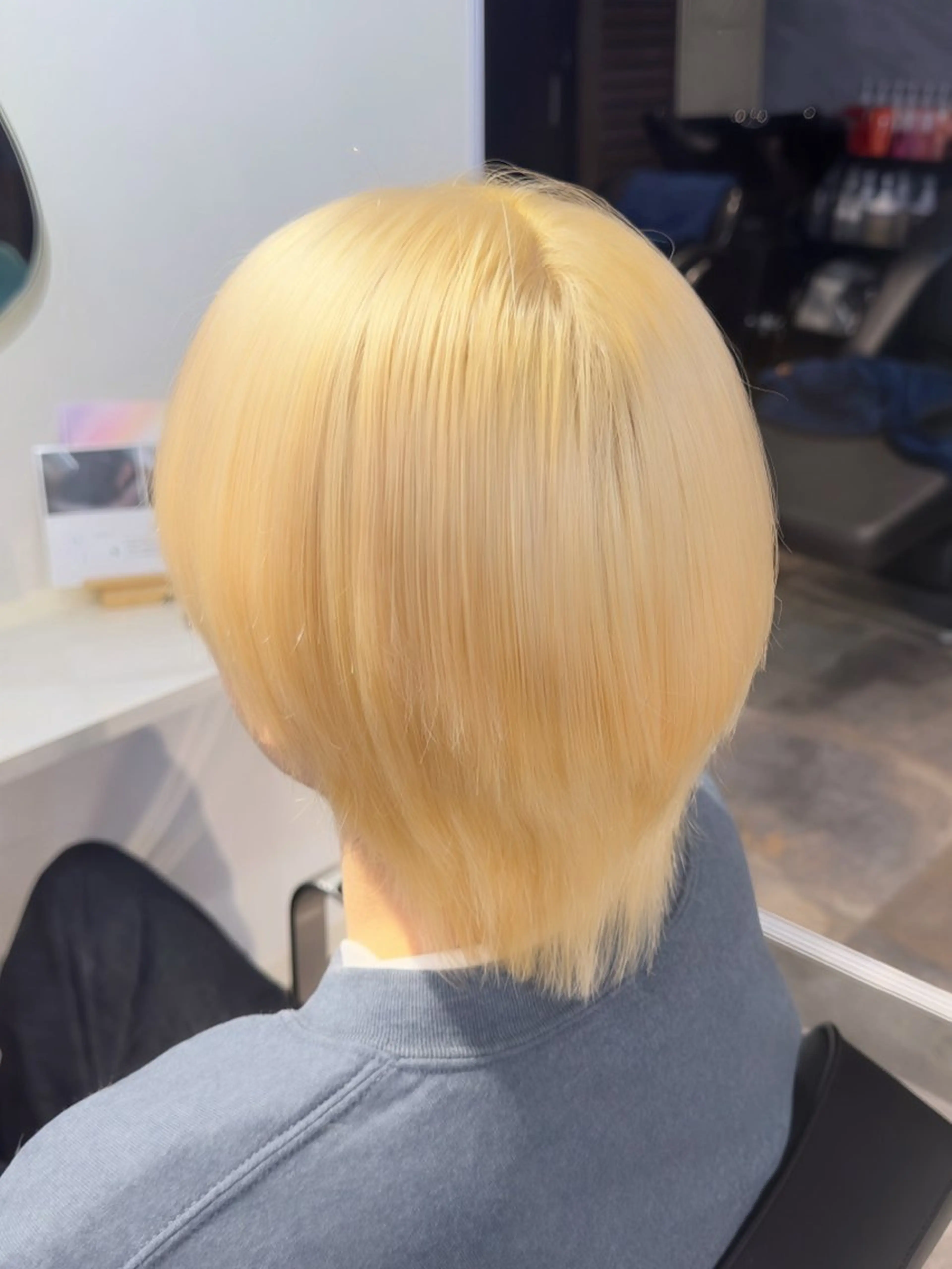 カラー メンズ ヘアカラー トリートメント せいと/ウルフ/ ハイトーン/艶髪のヘアスタイル