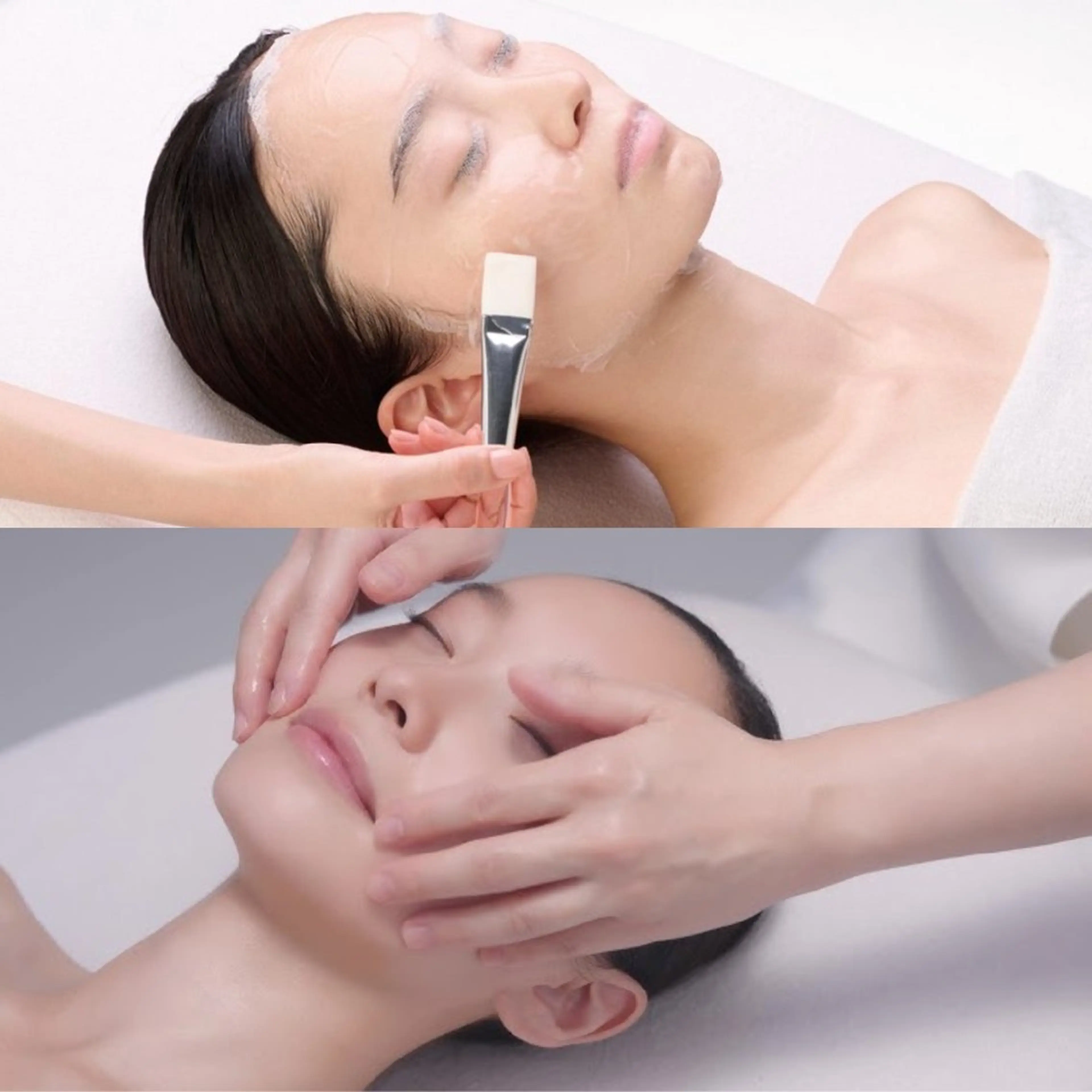 【Wパック】フェイシャルマッサージ＆角層汚れ除去コース(美白or保湿は選べます)の写真