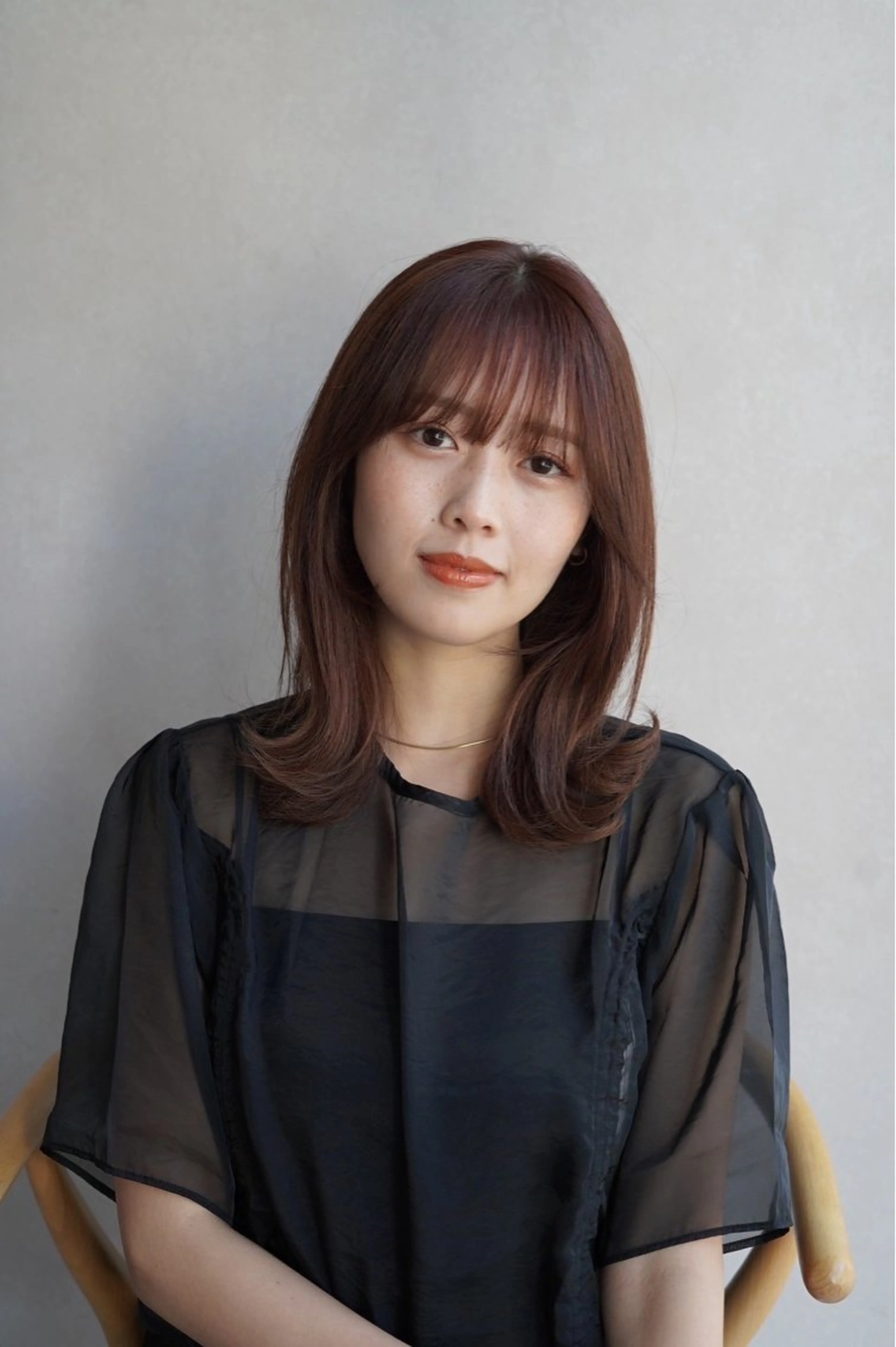 ミディアム くびれヘア カット レイヤーカット/ くびれヘア佐藤大空のヘアスタイル