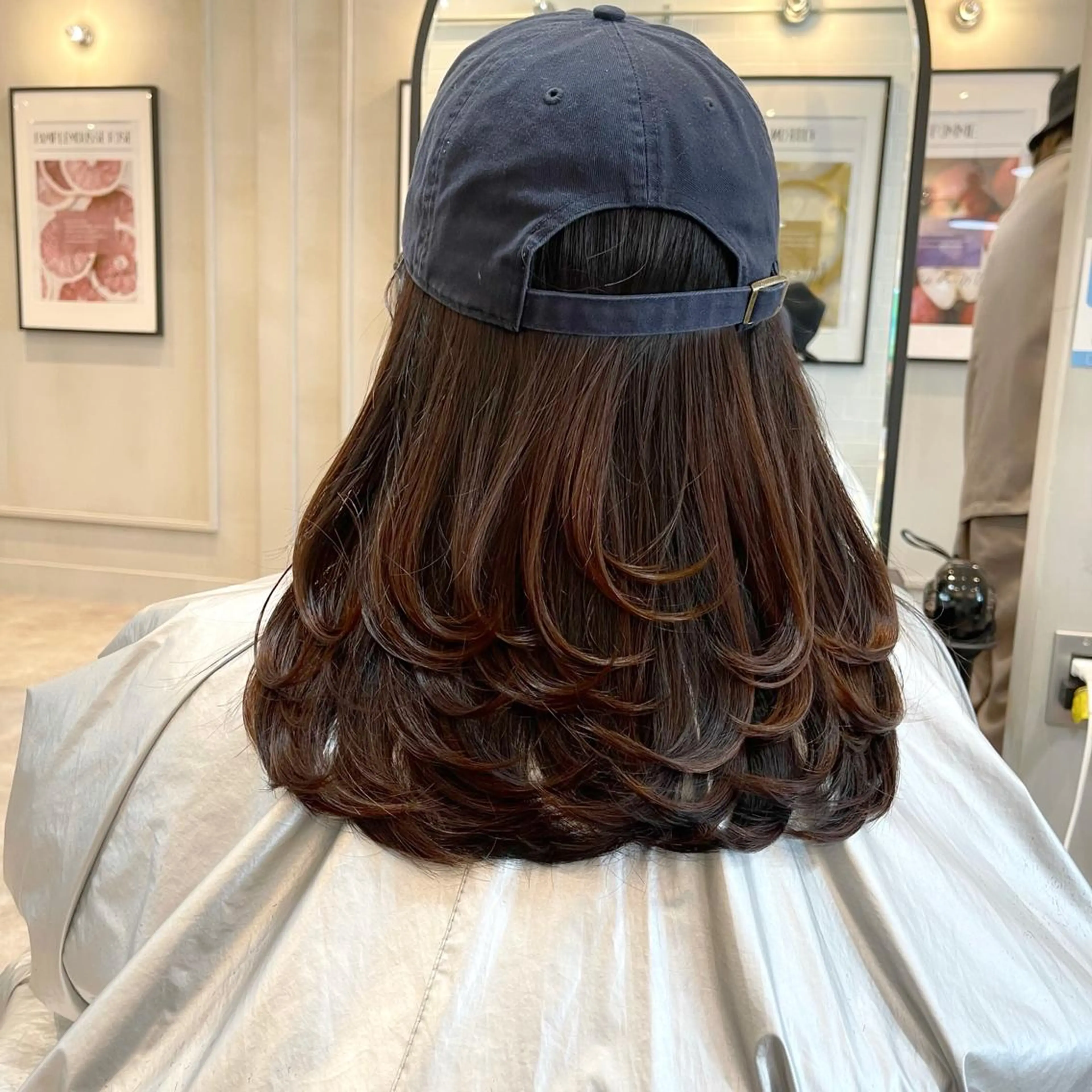 ミディアム ヘアアレンジ ミディアムレイヤー レイヤーカット カット アンドウ ユウ/ レイヤーカット/韓国のヘアスタイル