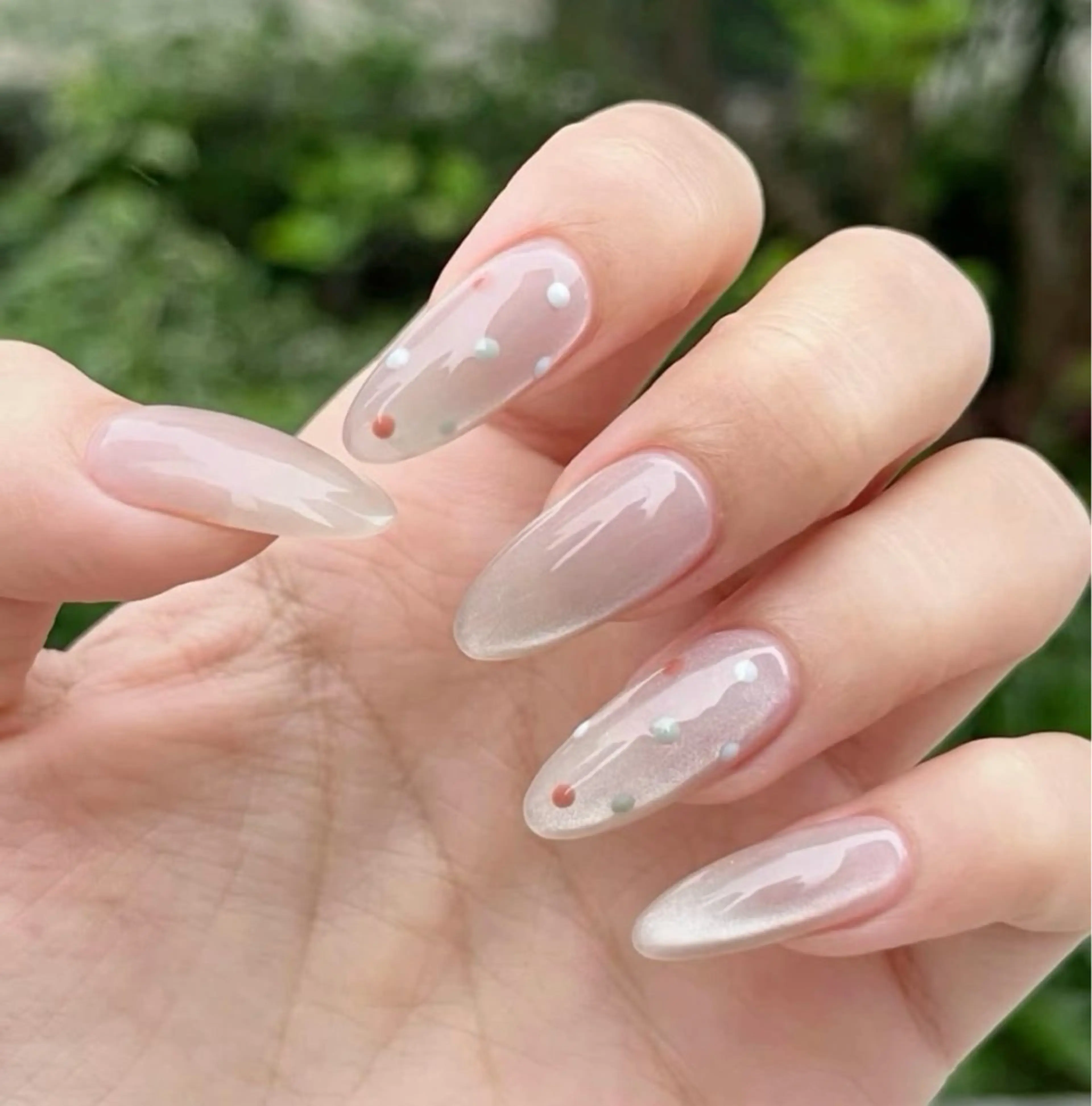 ネイル 韓国ネイル 持ち込み ニュアンスネイル ネイルチップ ハンドネイル TABI ANA.CHUOのネイルデザイン