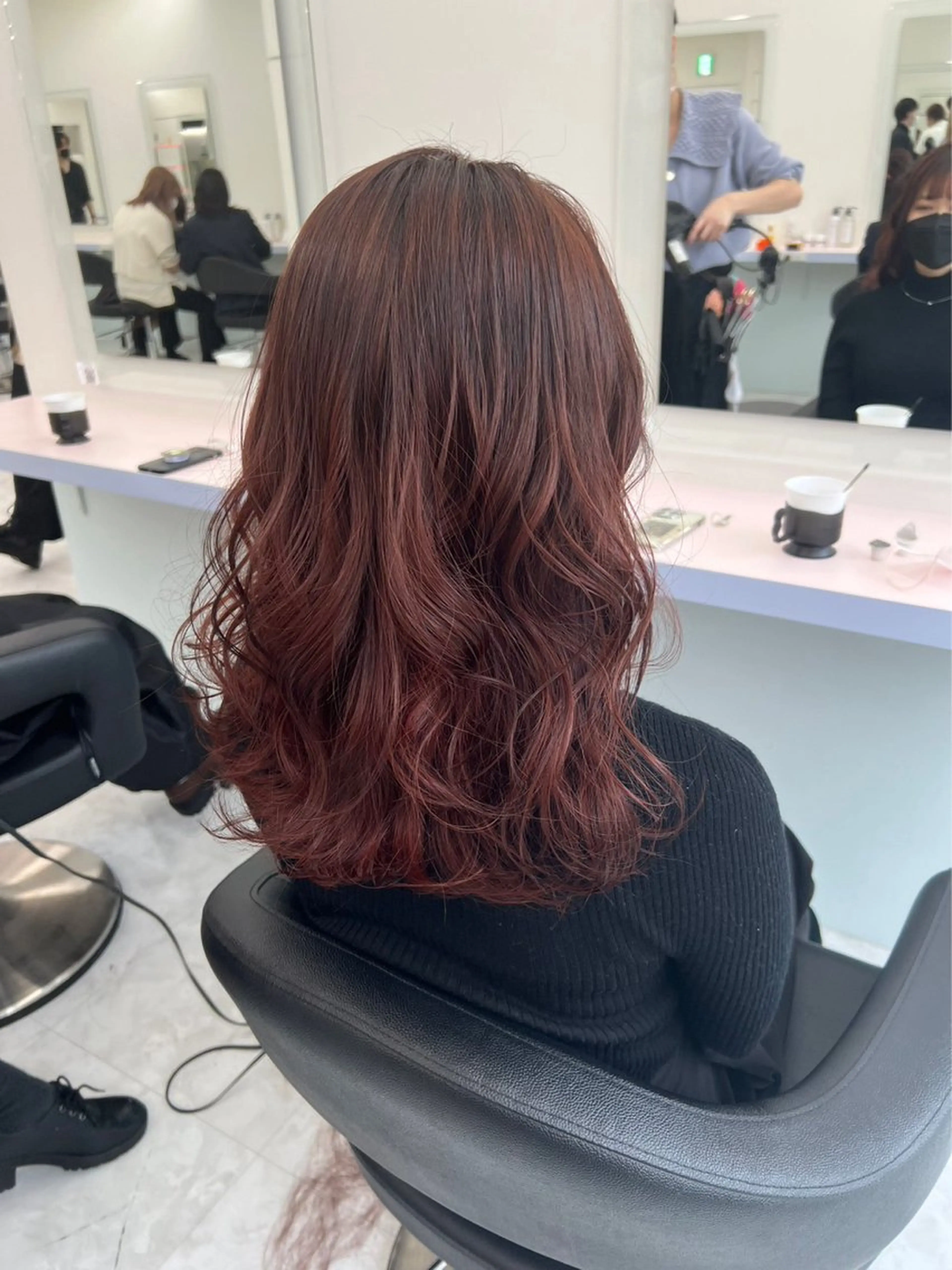 セミロング カラー パーマ ヘアアレンジ メンズ 🤍透明感カラー🤍 ブリーチ🤍AINEのヘアスタイル