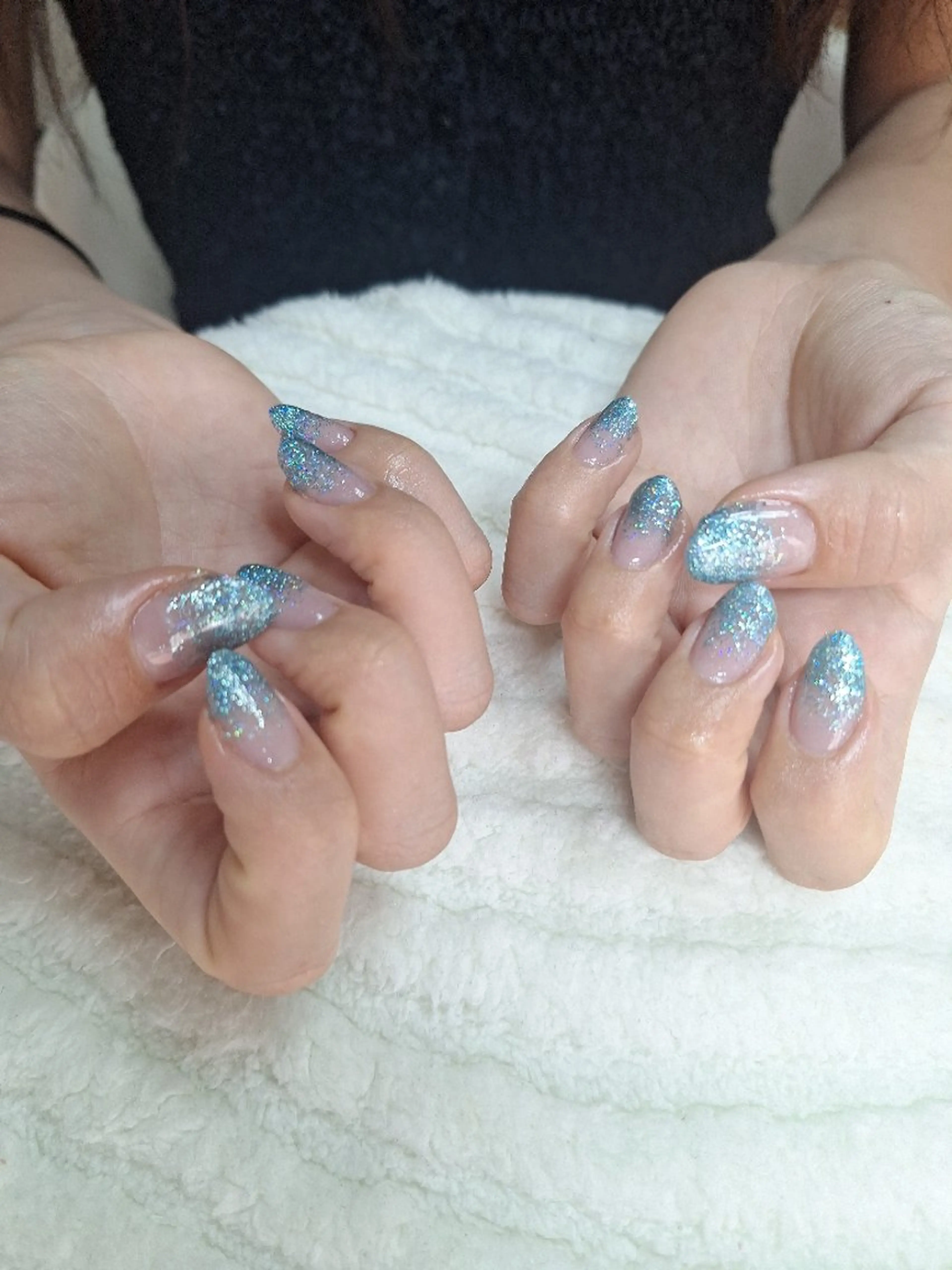 ネイル グラデーション ラメ(グリッター) ラメグラデーション AnotherNail所属・藤井 みなこのネイルデザイン