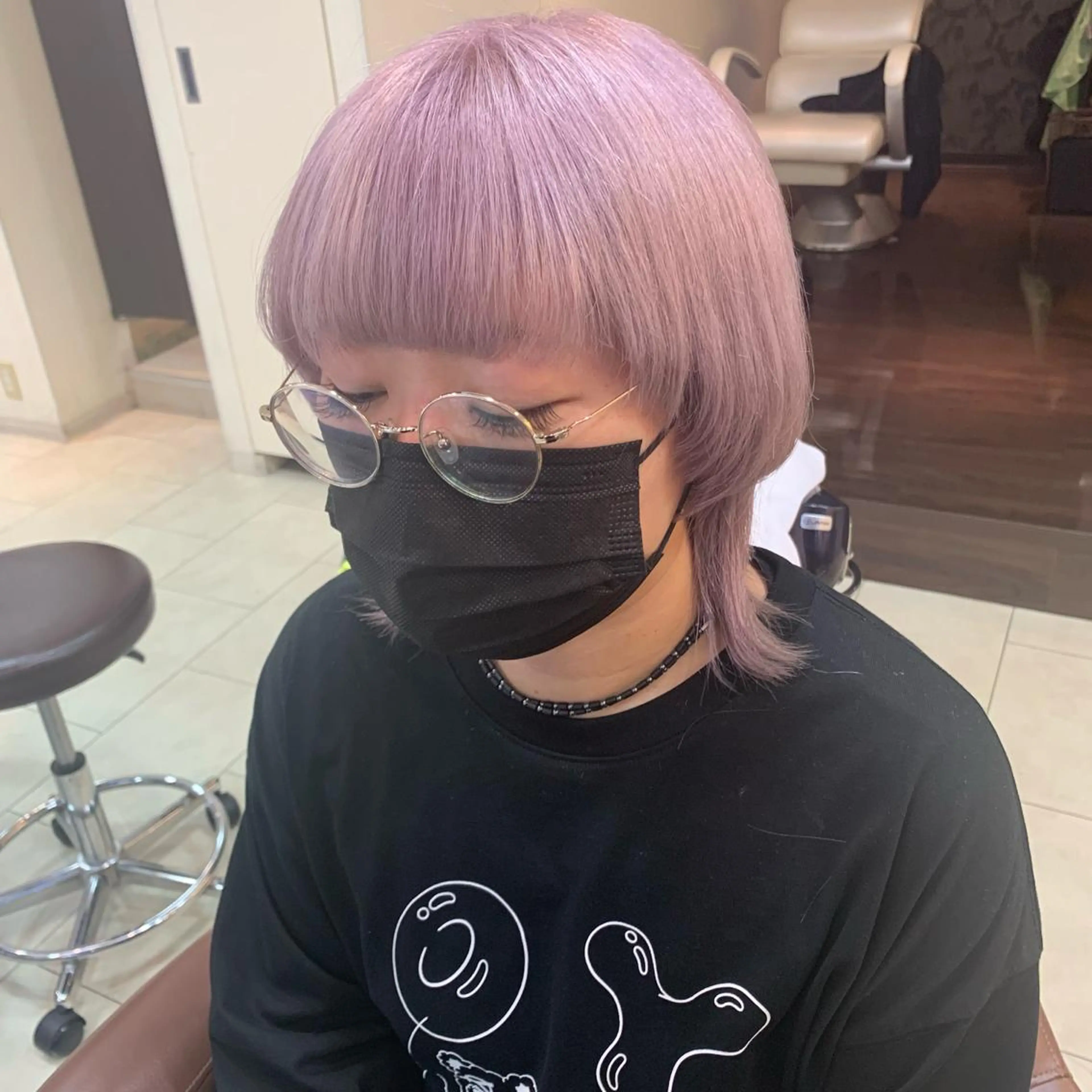 セミロング カラー ヘアカラー 甲斐 司のヘアスタイル