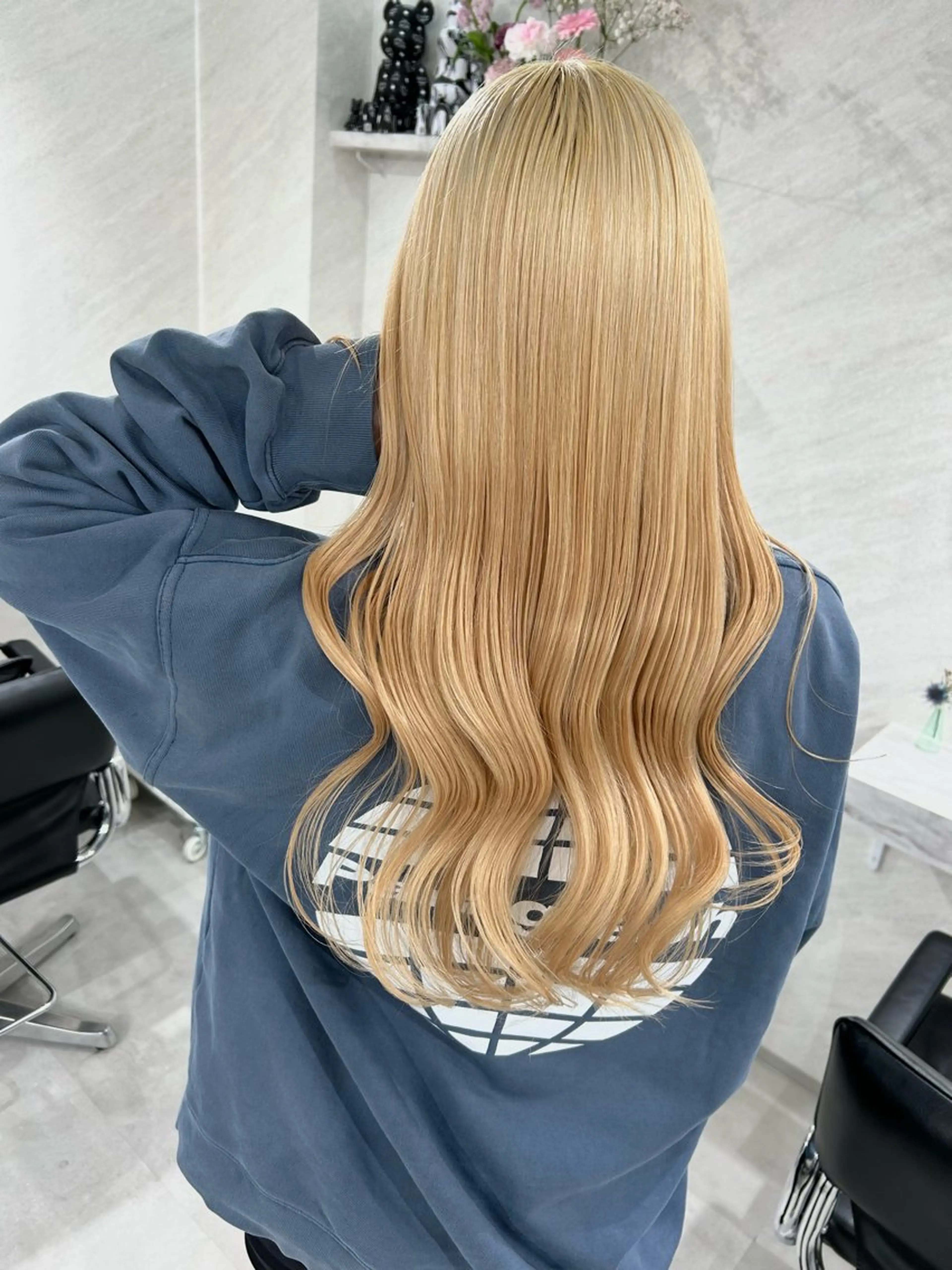 ロング カラー ヘアカラー トリートメント 髪質改善will hairdesignのヘアスタイル